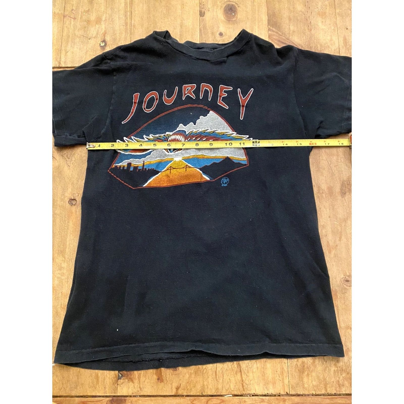 Vintage VINTAGE Journey 1980 Concert Tour Black T-Shirt M Mens 80s Day On The Green #2 16”x 22.5 Size US M / EU 48-50 / 2 - 6 Thumbnail