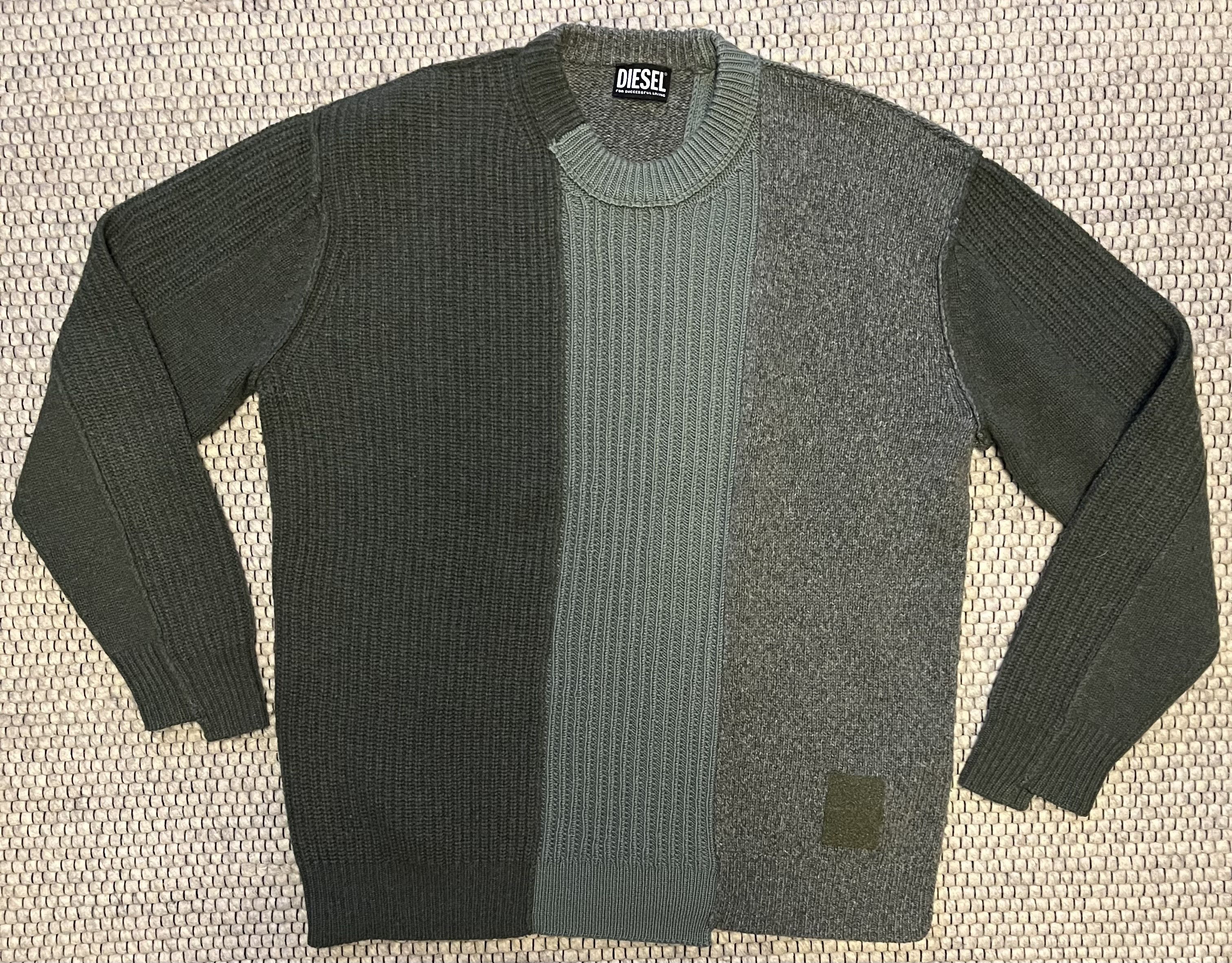 Diesel Diesel - Asymmetrical Knit - Green Size US S / EU 44-46 / 1 - 1 Thumbnail