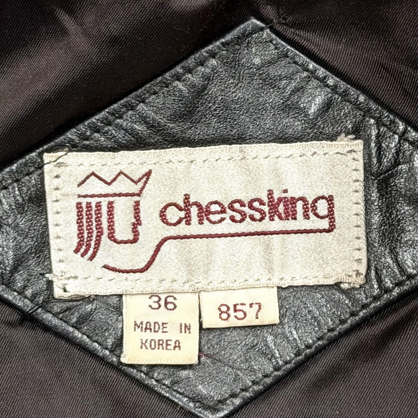 Ring Jacket VINTAGE Chess King Jacket Mens 36 Black Leather Motorcycle Biker Rock Zip 80s Size US XXS / EU 40 - 4 Thumbnail
