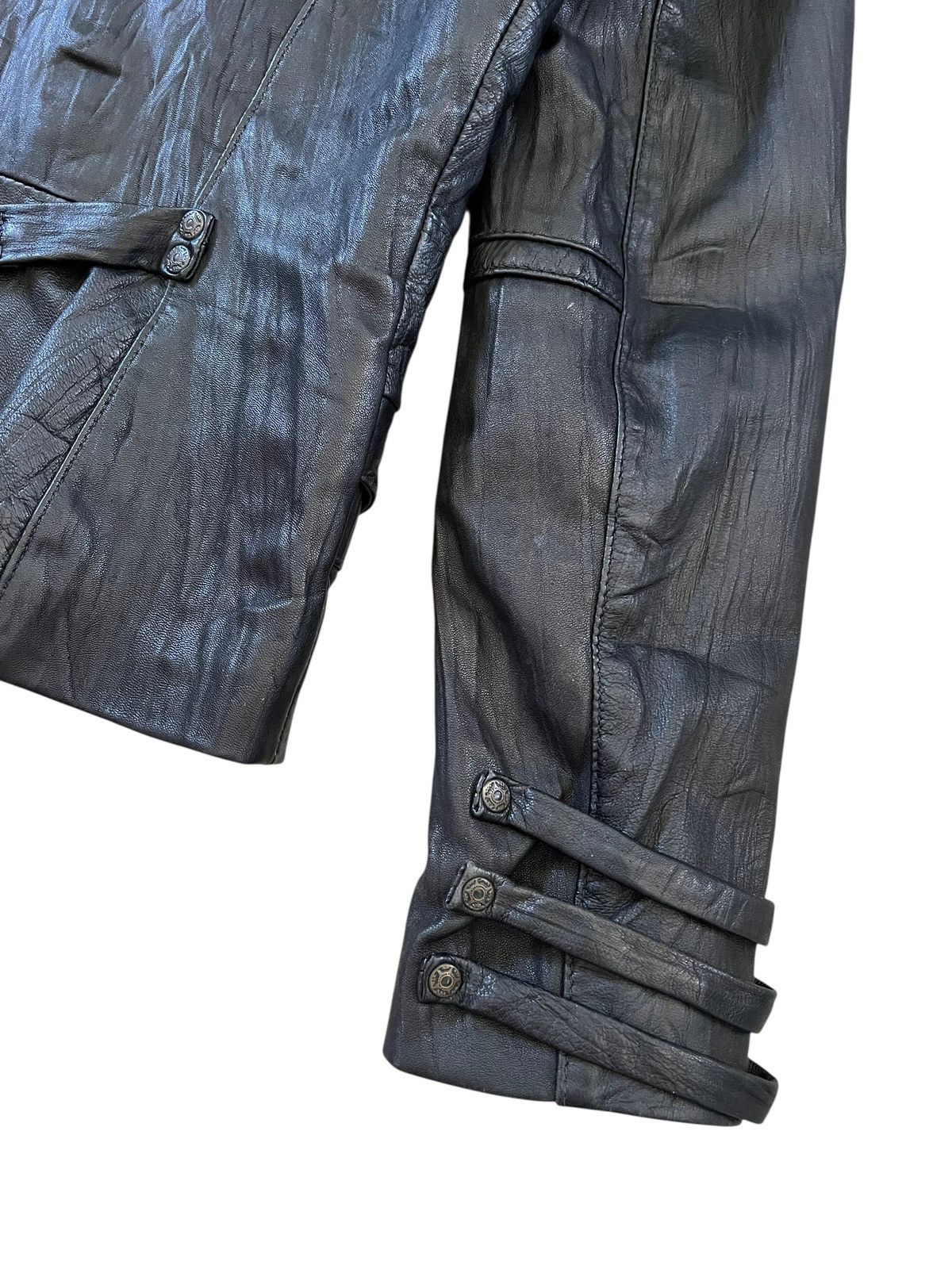 Genuine Leather Carlopik 🇮🇹 Steampunk Sheepskin Napoleon Leather Jacket Size XS / US 0-2 / IT 36-38 - 8 Thumbnail