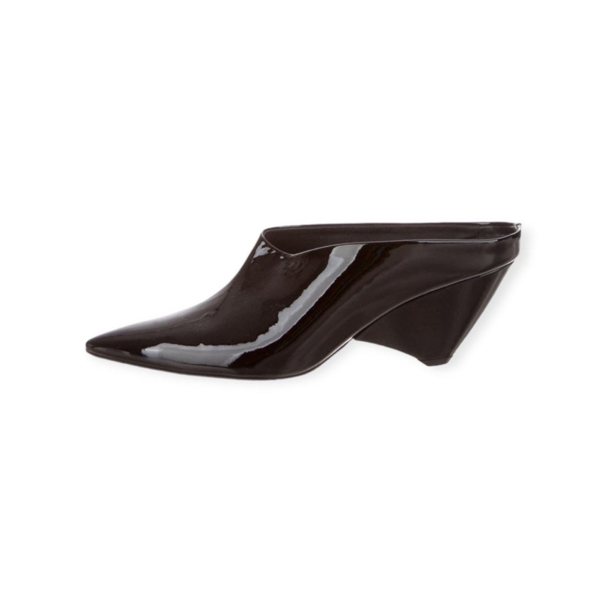image of Maison Margiela Patent Leather Mule Shoess Shoes in Black, Women's (Size 8)