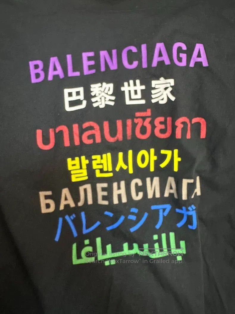 Balenciaga Balenciaga Multilingual Printed Long Sleeve T-Shirt Size US XXS / EU 40 - 3 Thumbnail