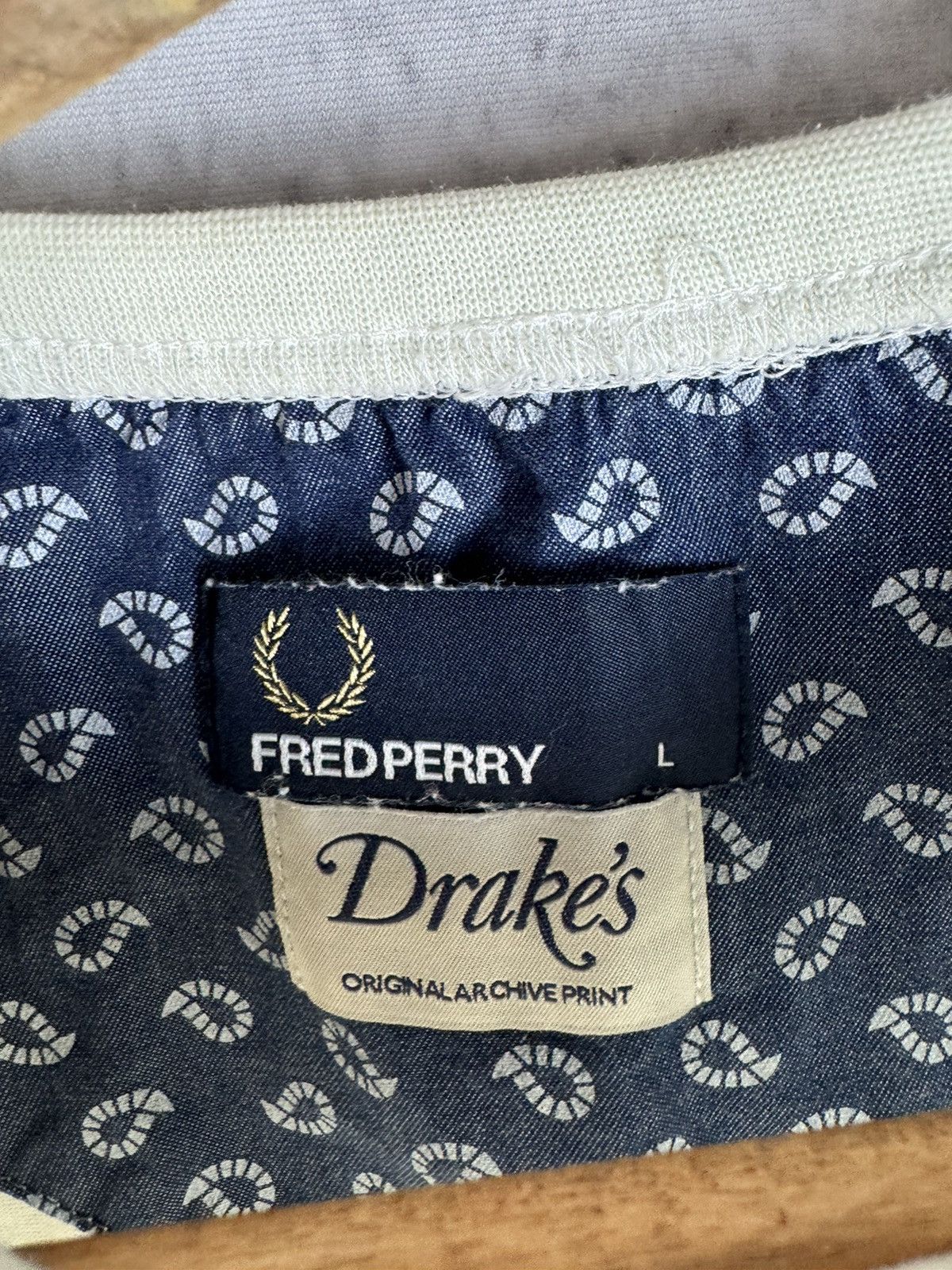 Drake's × Fred Perry Fred Perry Drake's casual plain t-shirt with pocket Size US L / EU 52-54 / 3 - 3 Thumbnail