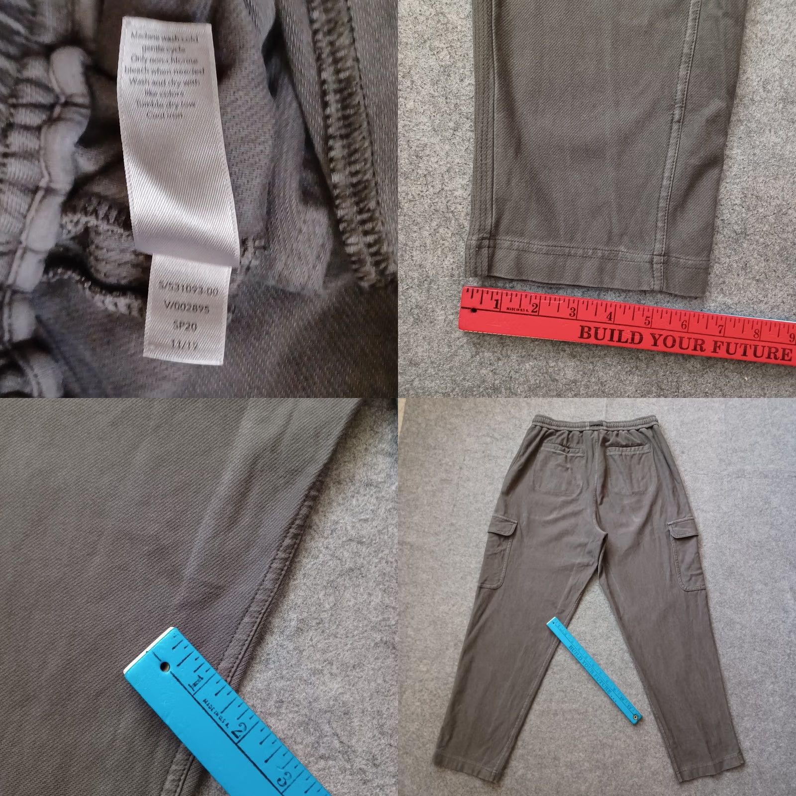 Athleta Athleta Farallon Cargo Crop Pants Womens 6 Olive Green Drawstring Pockets Cropped Activewear Size 28" / US 6 / IT 42 - 9 Thumbnail