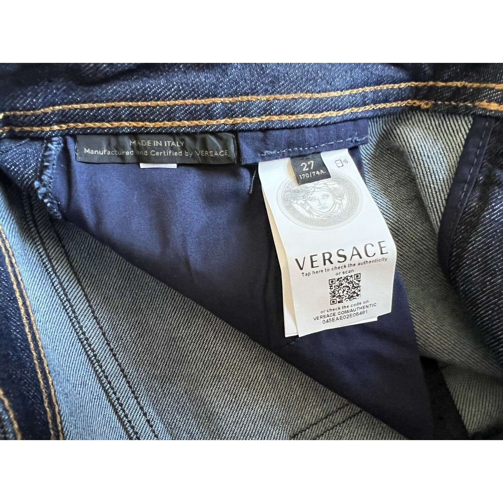 Versace Versace Studded Women's Denim Dark Blue Jeans Size 27 US Size 27" / US 4 / IT 40 - 9 Thumbnail