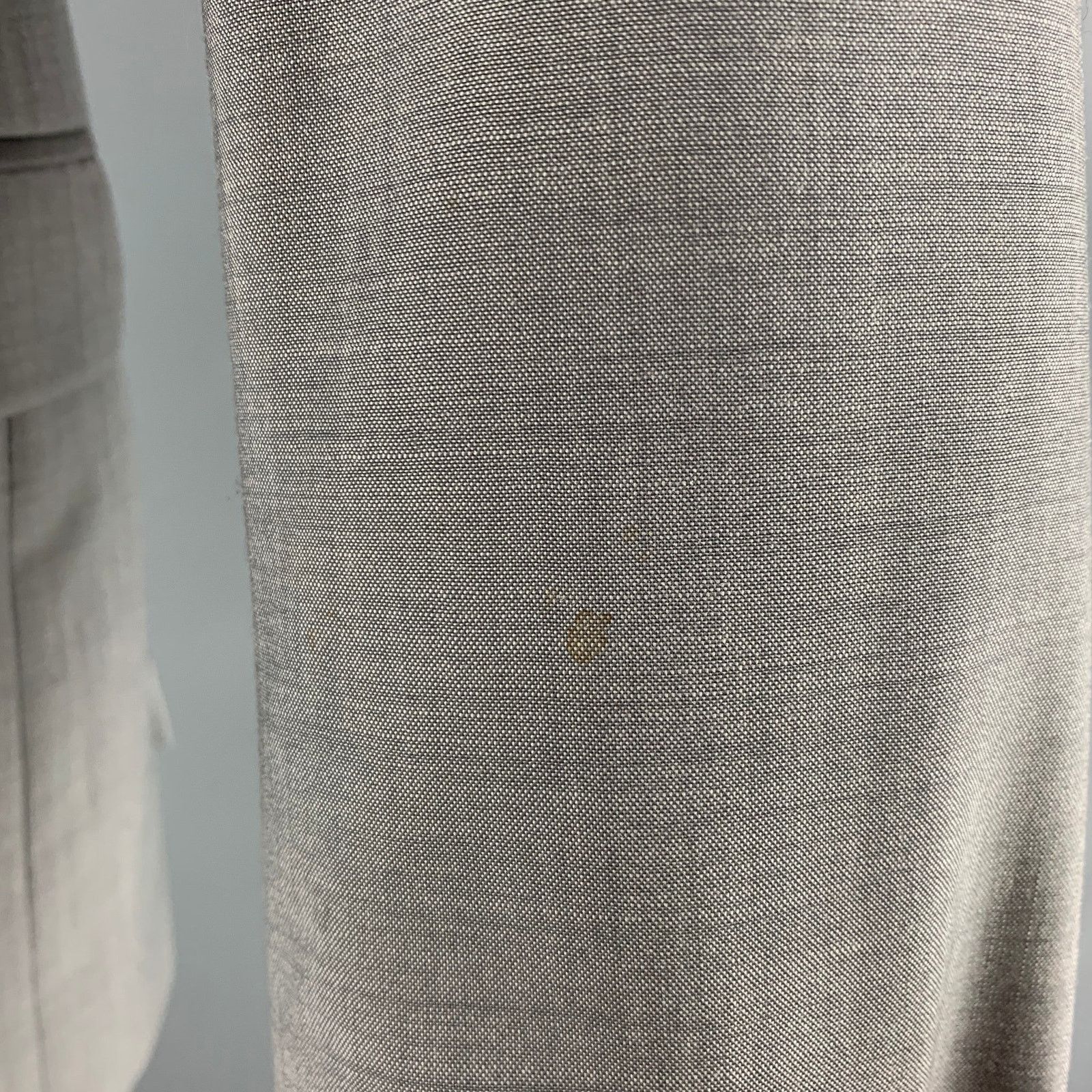Calvin Klein CALVIN KLEIN Size 38 Grey Wool Notch Lapel Sport Coat Size 38R - 4 Thumbnail