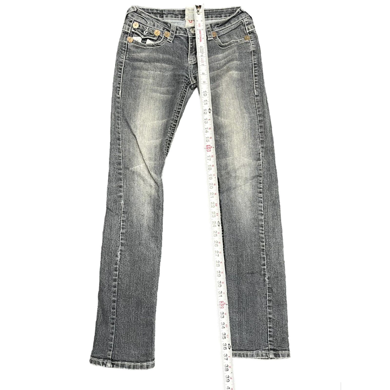 True Religion True Religion Jeans Joey Super T World Tour Distressed USA 26x33 Denim Straight Mens Jeans Blue Jean 100% Cotton Size US 26 / EU 42 - 6 Thumbnail