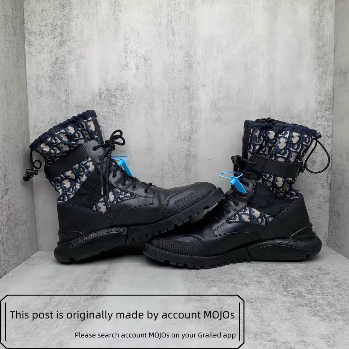 Dior Sz 43 Dior Monogram Stripe Combat Boots mojos1320 Size US 10 / EU 43 - 3 Thumbnail