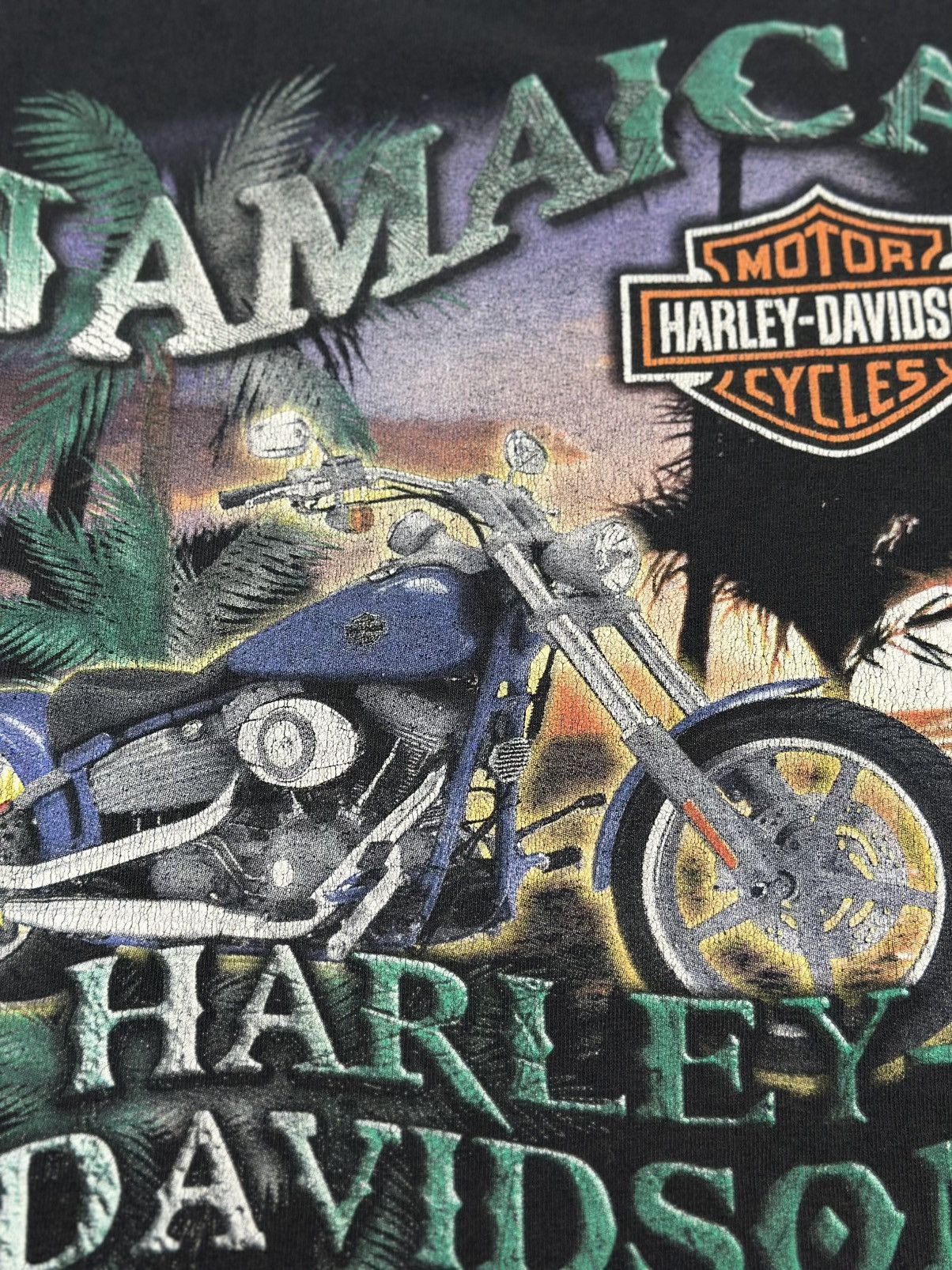 Harley Davidson Vintage Y2K Harley Davidson Jamaica Motorcycle Palm Trees L Size US L / EU 52-54 / 3 - 6 Thumbnail