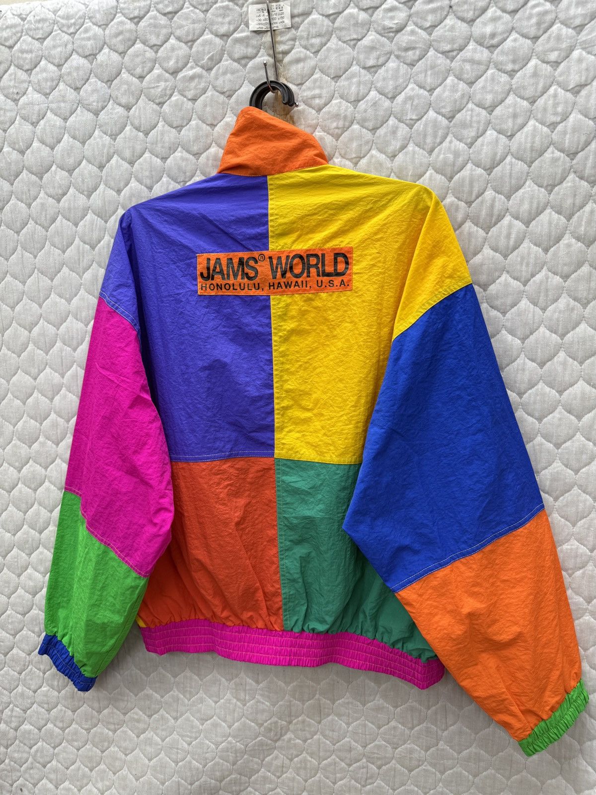 Jams World 🔥🔥🔥ARCHIVE VINTAGE JAMS WORLD COOUR BLOCK LIGHT JACKET Size US L / EU 52-54 / 3 - 4 Thumbnail