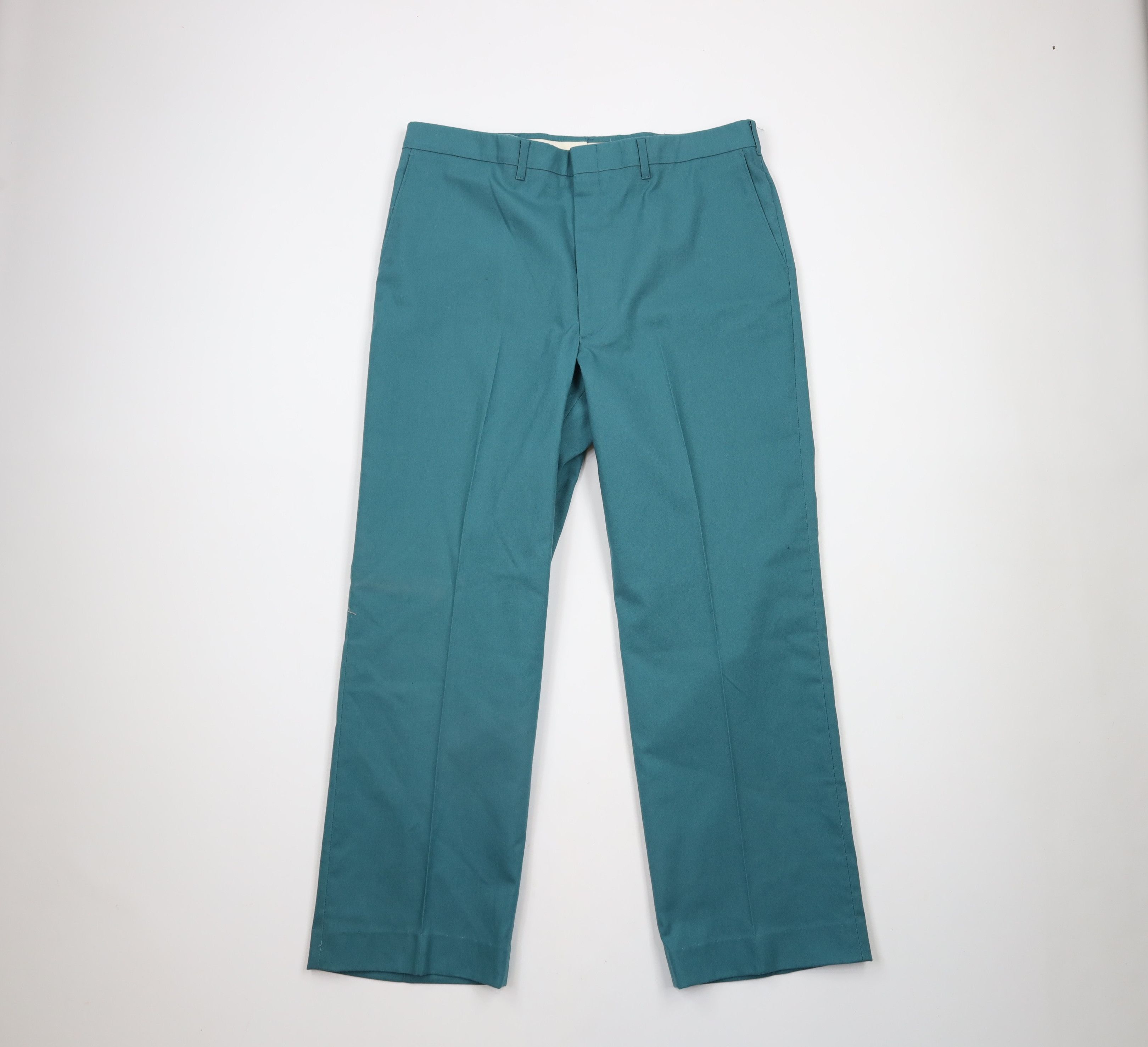 Vintage Vintage 70s Streetwear Wide Leg Bell Bottoms Pants Teal USA Size US 36 / EU 52 - 1 Thumbnail