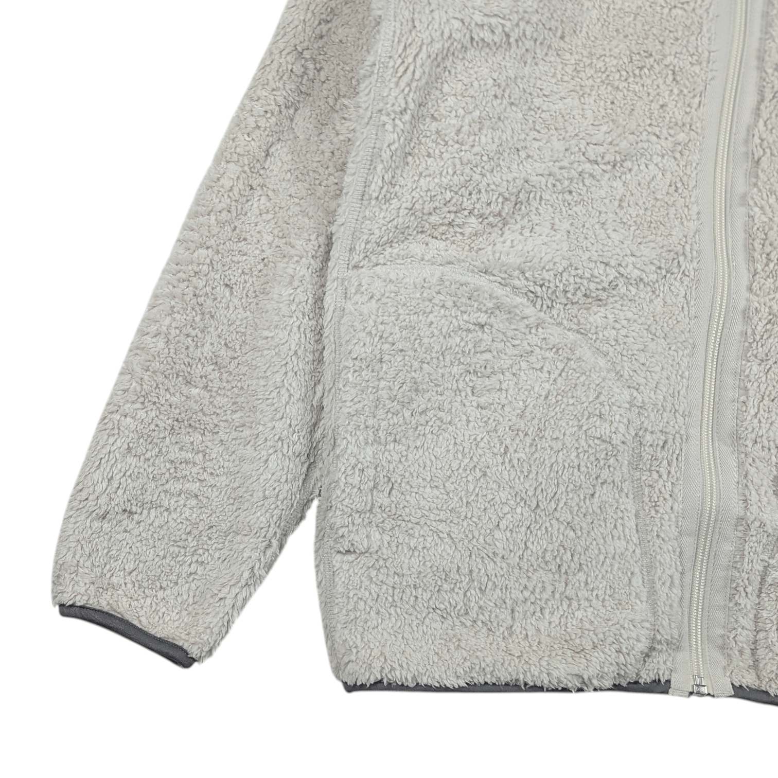 Japanese Brand Y2k UNIQLO Zipper Up Reversible Grey Beige Fleece Hoodie Size US M / EU 48-50 / 2 - 17 Thumbnail