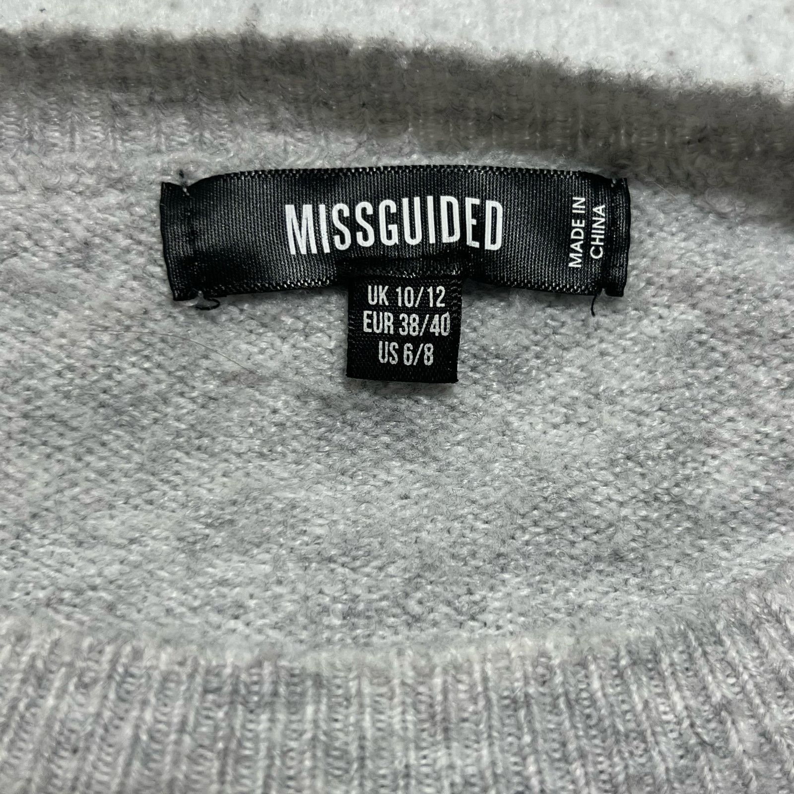 Asos Missguided Women's 6/8 Cropped Crewneck Sweater Crop Top Size M / US 6-8 / IT 42-44 - 2 Thumbnail