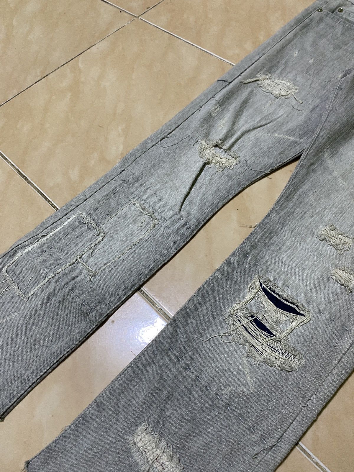 If Six Was Nine × Japanese Brand × Seditionaries Young Machines pacthwork and distressed Size 29" - 5 Thumbnail