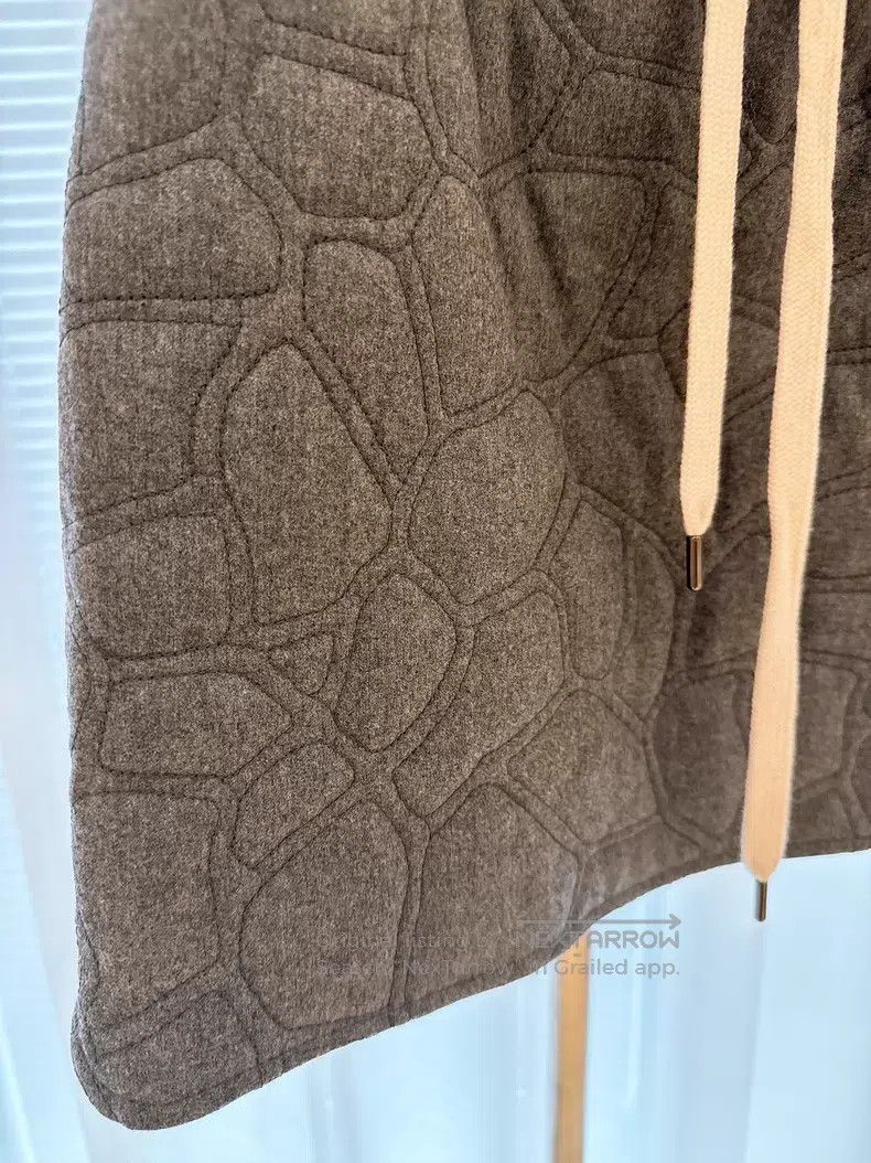 Brunello Cucinelli Brunello Cucinelli Gray Quilted Turtle Back Cotton Skirt Size 24" / US 00 / IT 34 - 8 Thumbnail