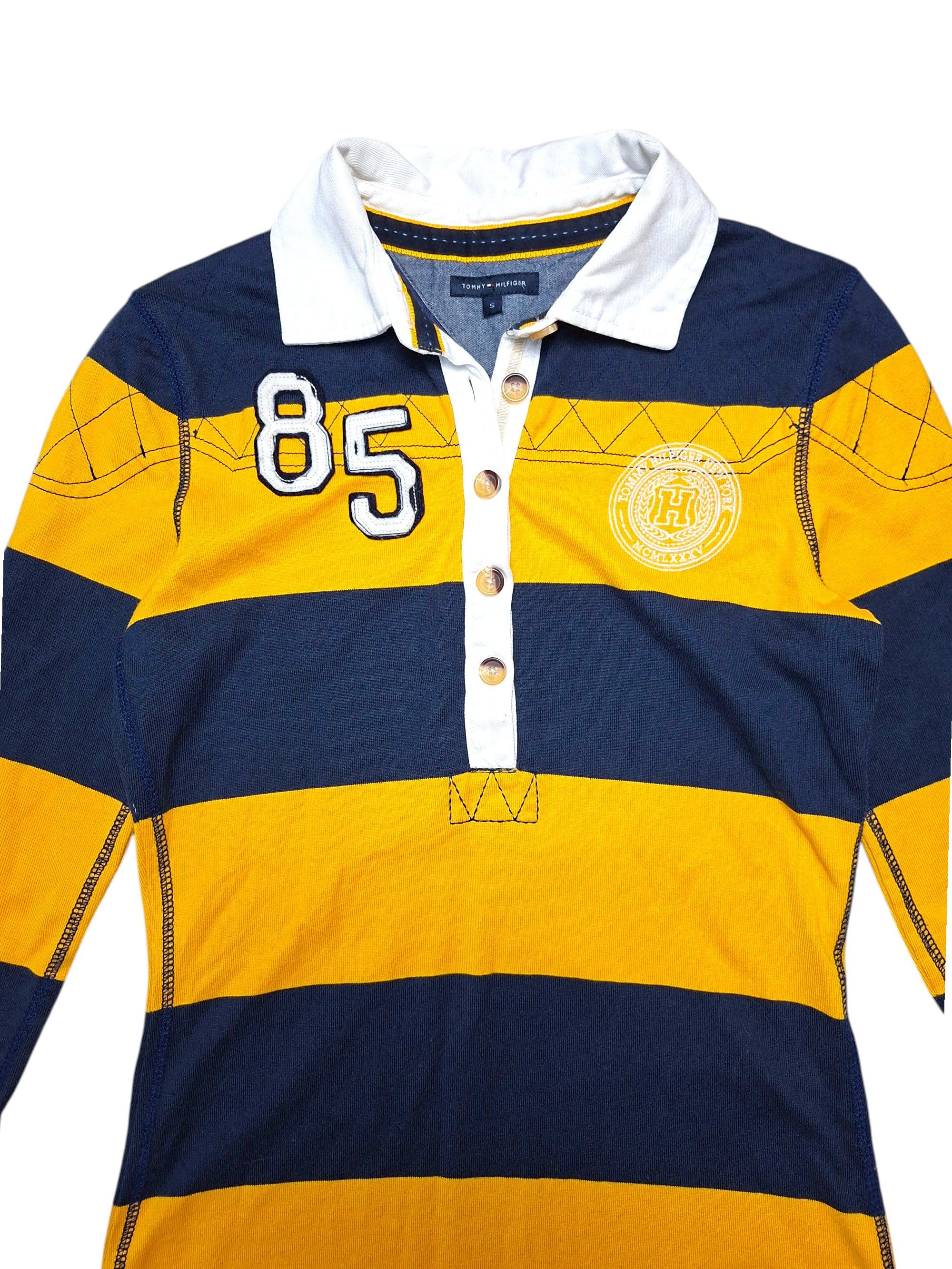 Tommy Hilfiger Vintage Tommy Hilfiger Rugby Mini Dress Navy&Yellow Striped Size S / US 4 / IT 40 - 2 Thumbnail