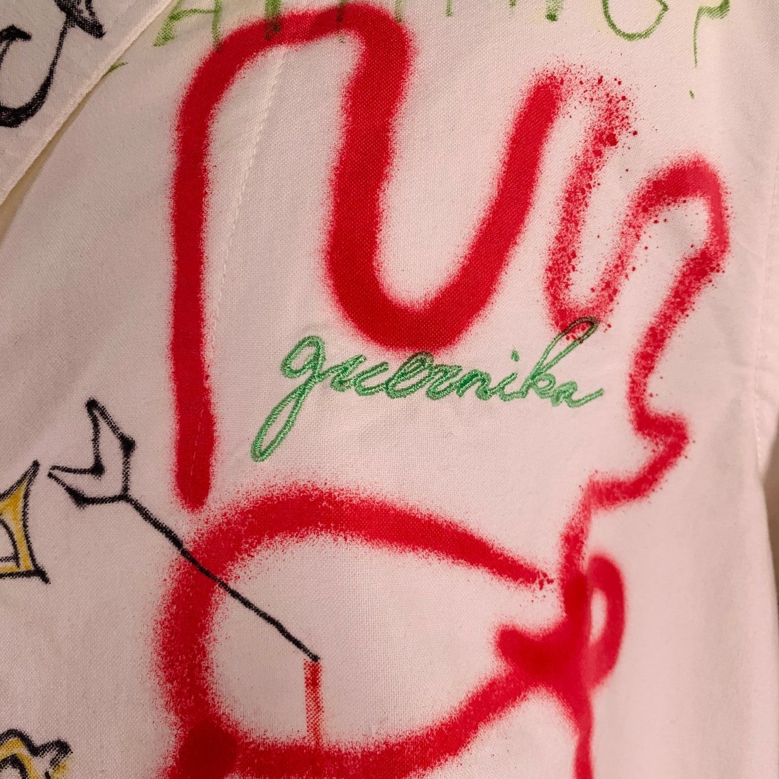 Other Size M White Multi Color Graphic Single Breasted Coat Size US M / EU 48-50 / 2 - 4 Thumbnail