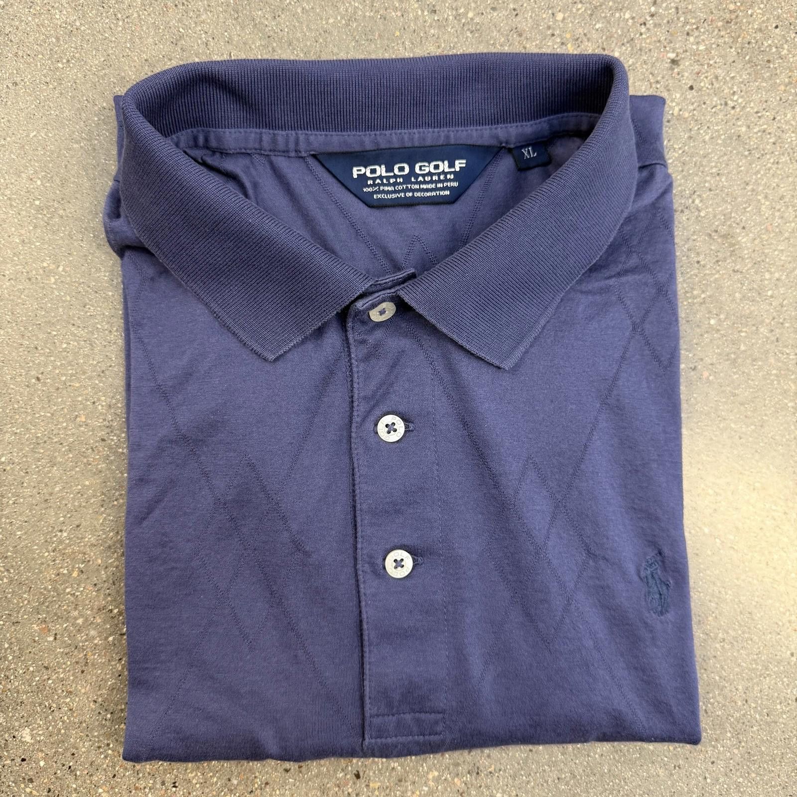 Designer Vtg 90s Polo Golf Shirt Mens XL Diamond Pattern Pima Cotton Size US XL / EU 56 / 4 - 10 Thumbnail