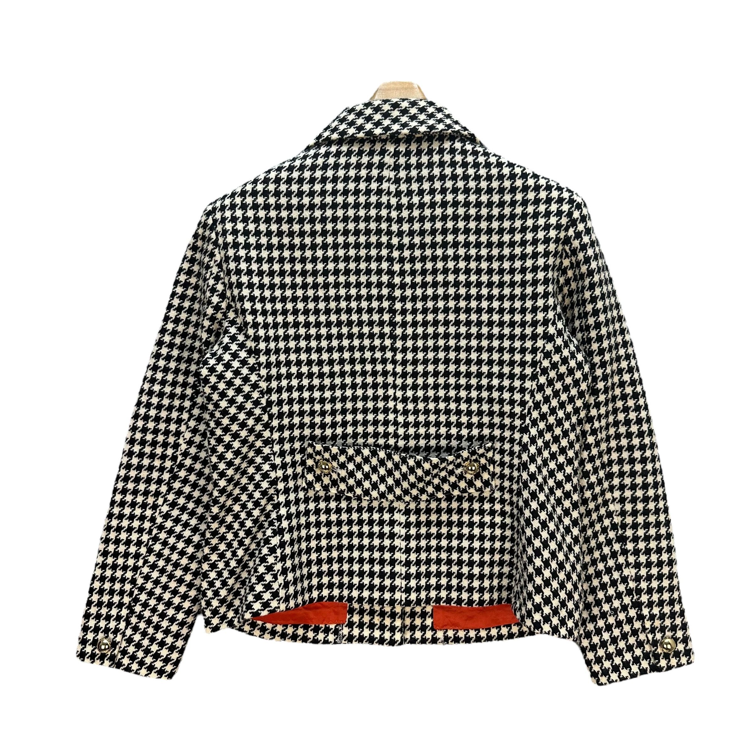 Hysteric Glamour Hysteric Houndstooth Logo Belted Wool Jacket #A27-0624 Size S / US 4 / IT 40 - 11 Thumbnail