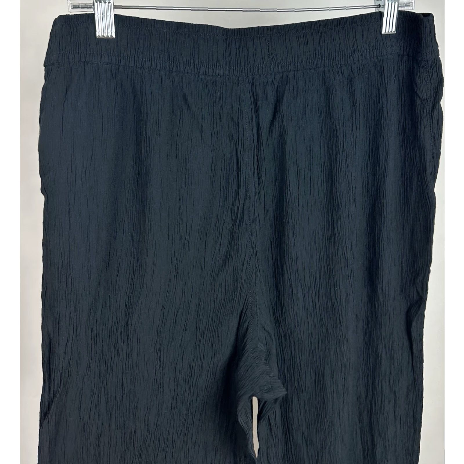 Madewell Madewell Pants Leg Straight Pull-on Elastic Waist Womens Large Black Viscose Dress Pants Casual Minimalist Size 36" / US 14 / IT 50 - 5 Thumbnail