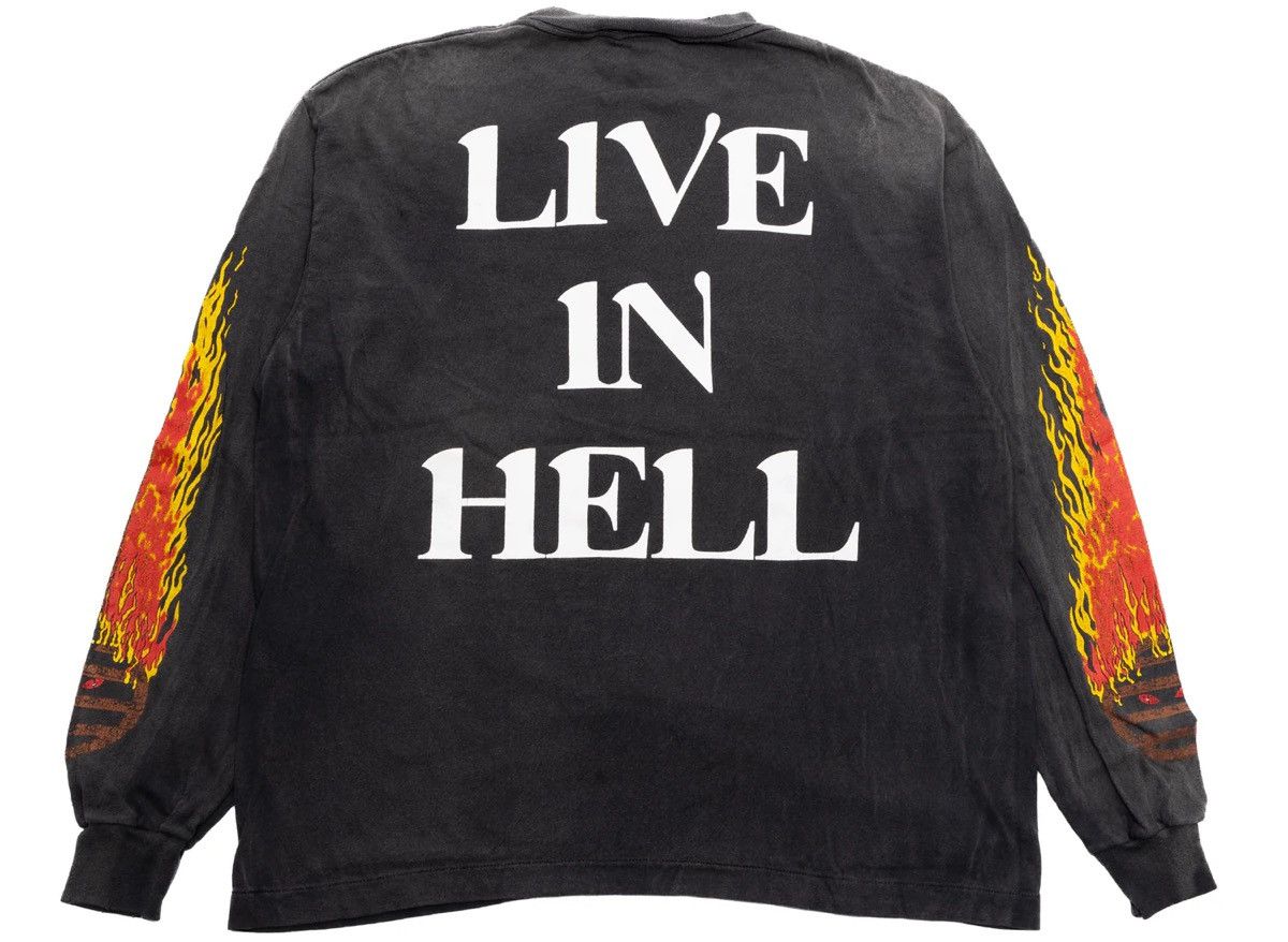 Saint Michael Saint Michael live in hell long sleeve t shirt Size US XL / EU 56 / 4 - 2 Thumbnail