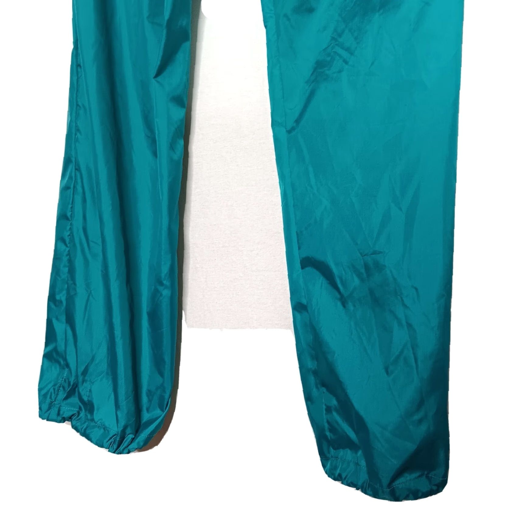 Rains VINTAGE Pro Ranier Men XL Rain Pants Windbreaker Rain Hike Outdoor Nylon Jogger Elastic Pocketed 35" Inseam Outdoor Fishing Hiking Camping blue/Teal Size US 36 / EU 52 - 2 Thumbnail