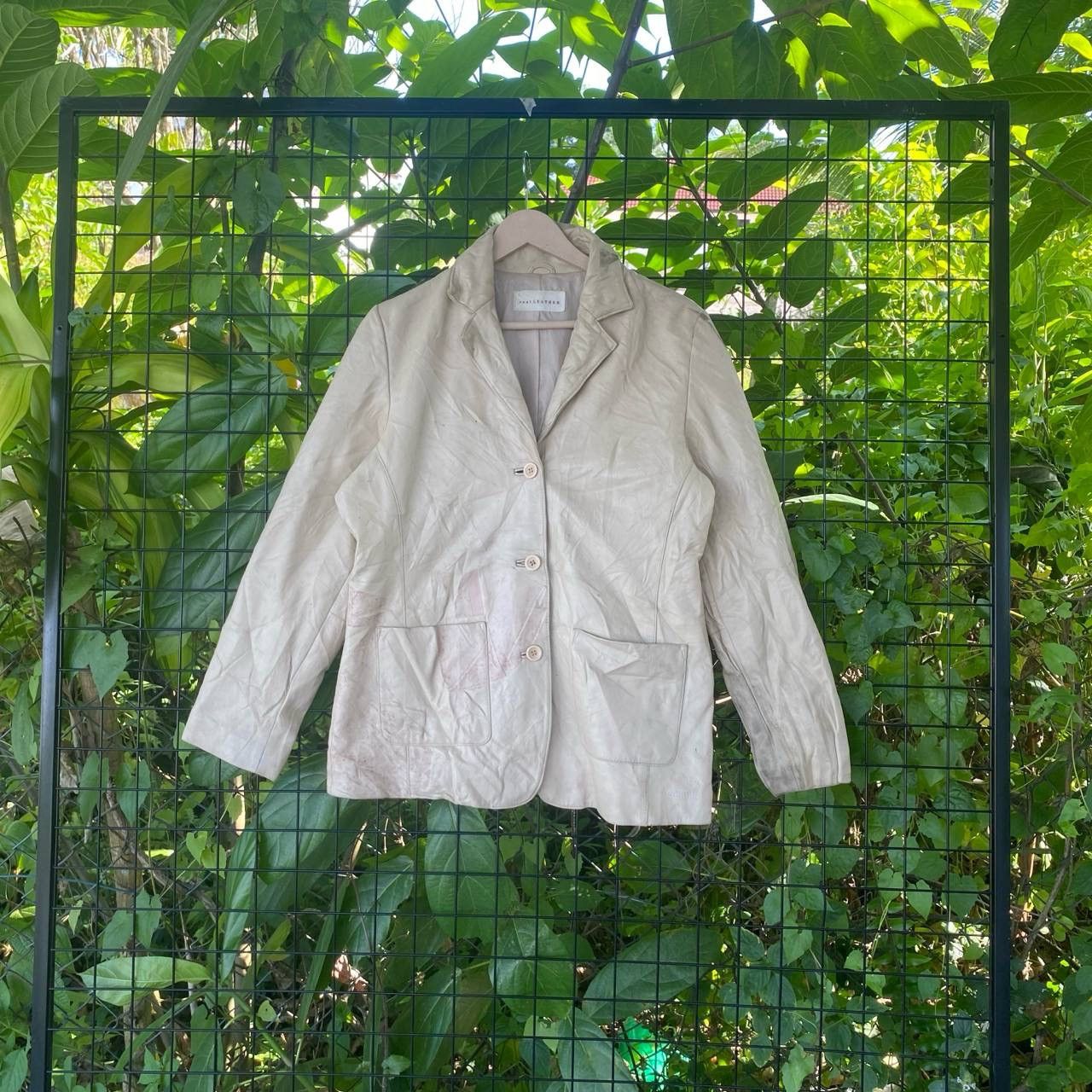 Genuine Leather × Vintage Vintage realLeather Coat Jacket Size L / US 10 / IT 46 - 1 Thumbnail