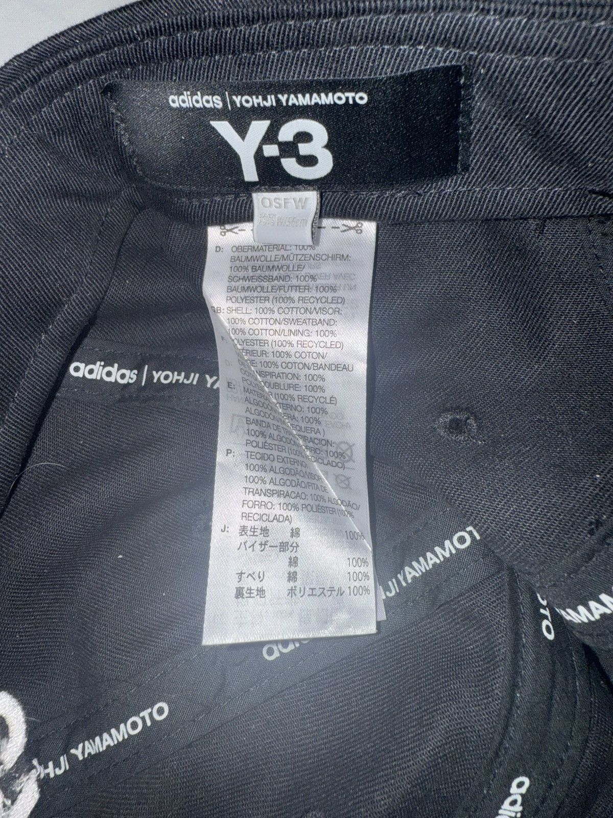 Y-3 Y-3 Double Brim Hat Size ONE SIZE - 3 Thumbnail