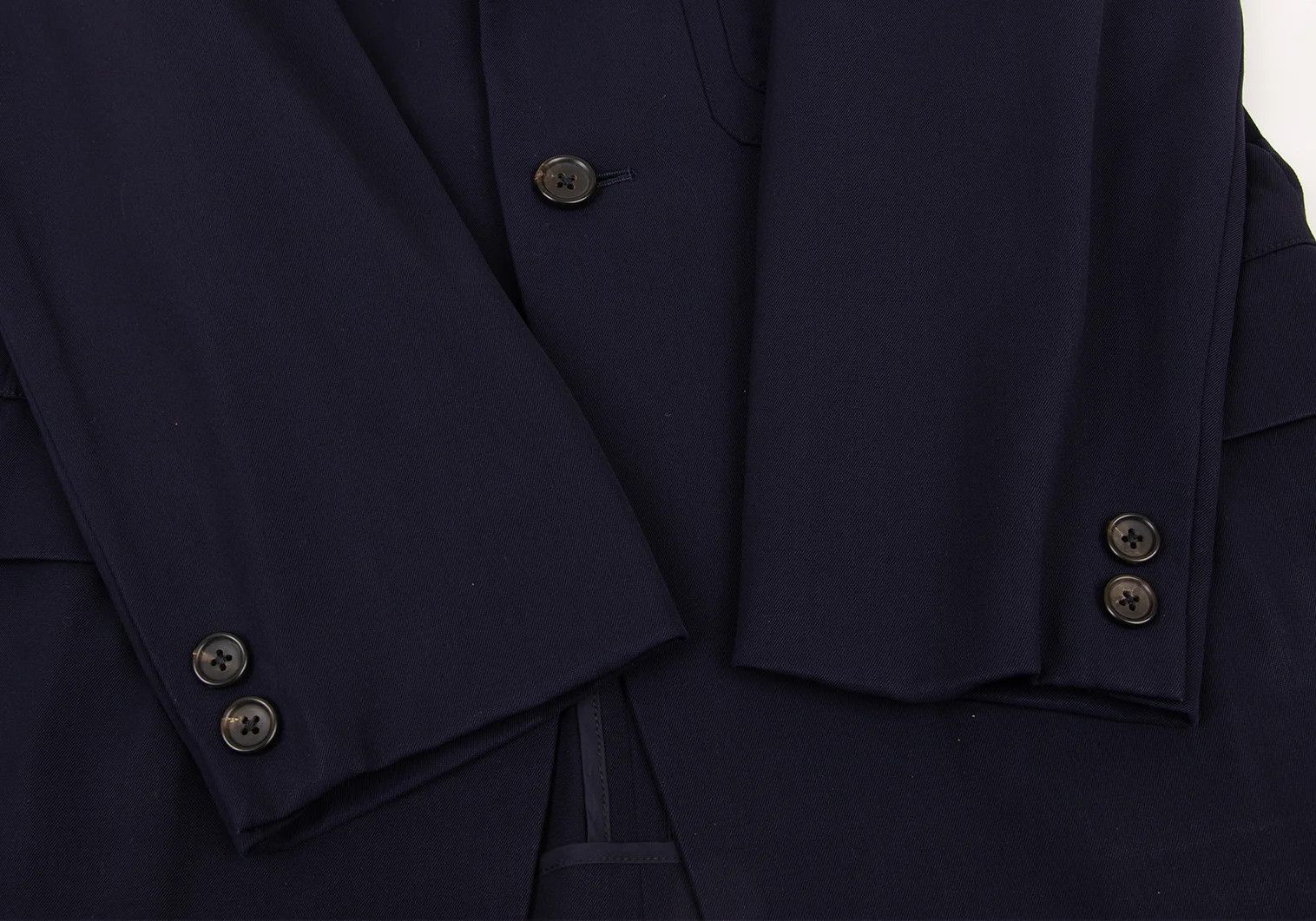 Yohji Yamamoto Yohji Yamamoto Wool Gabardine Jacket Navy M Size US M / EU 48-50 / 2 - 11 Thumbnail