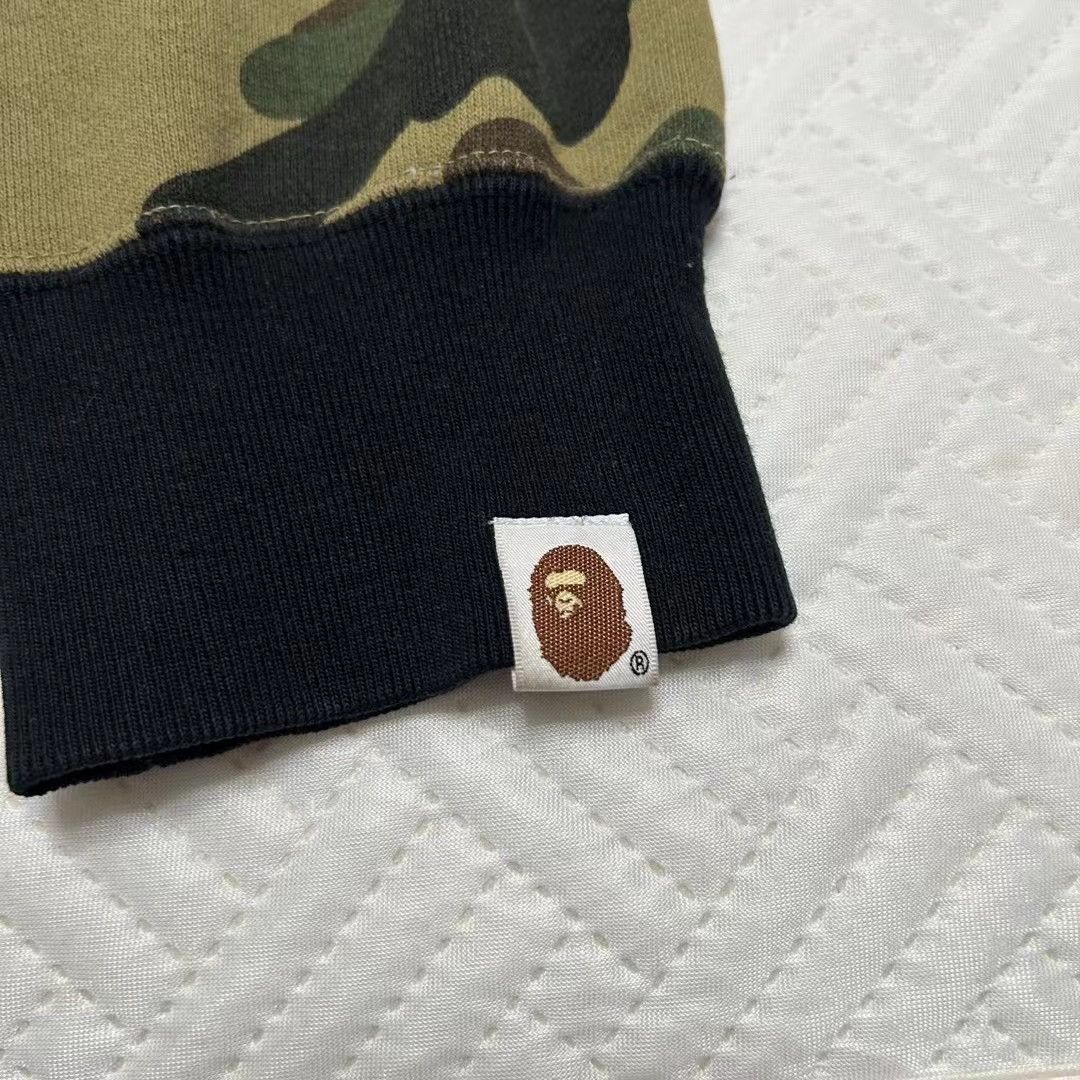 Bape 1ST CAMO SHARK HALF FULL ZIP HOODIE Size US L / EU 52-54 / 3 - 4 Thumbnail