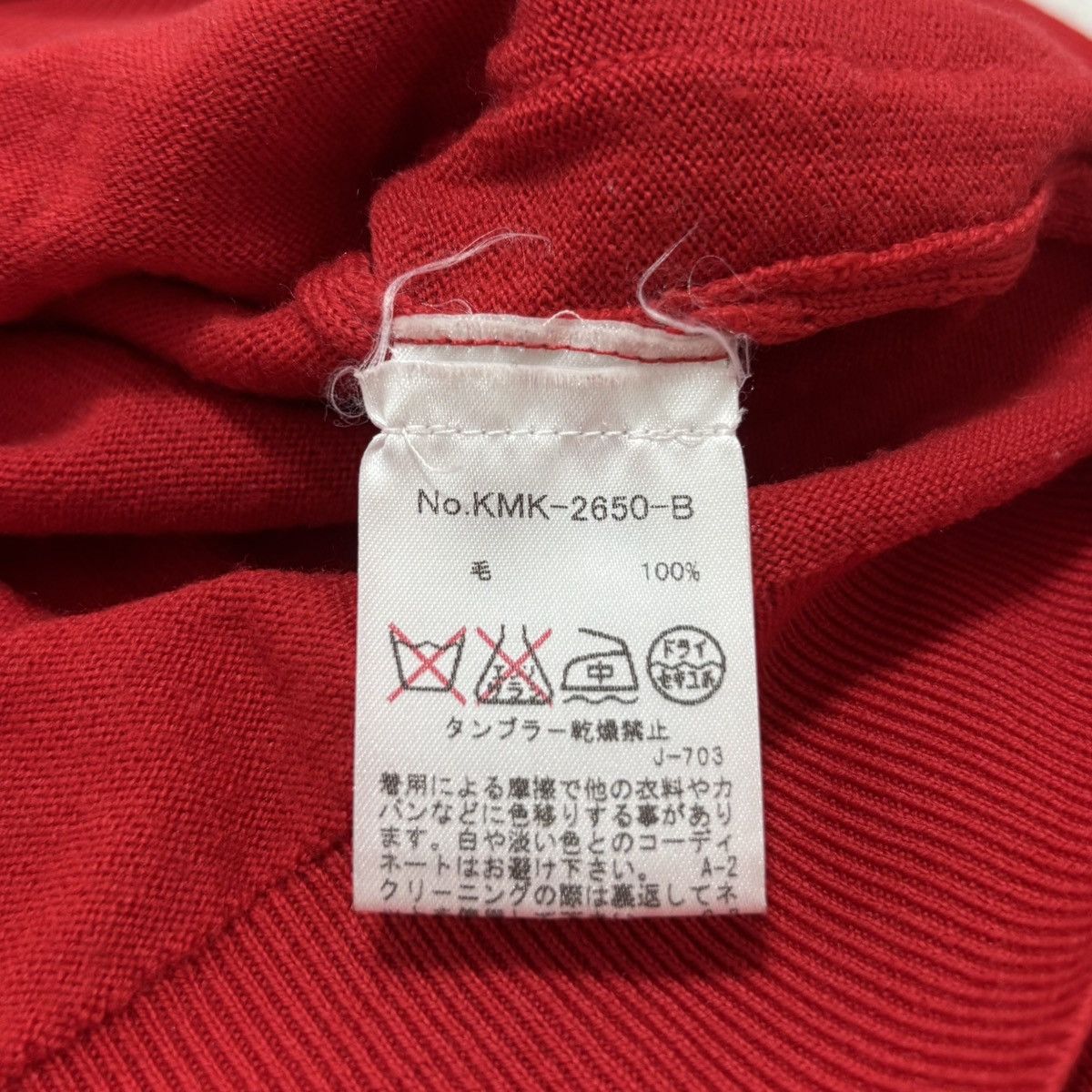 Maison Kitsune Maison Kitsune Red Tricolor Fox Wool Cardigan Size XXS / US 00 / IT 34 - 7 Thumbnail