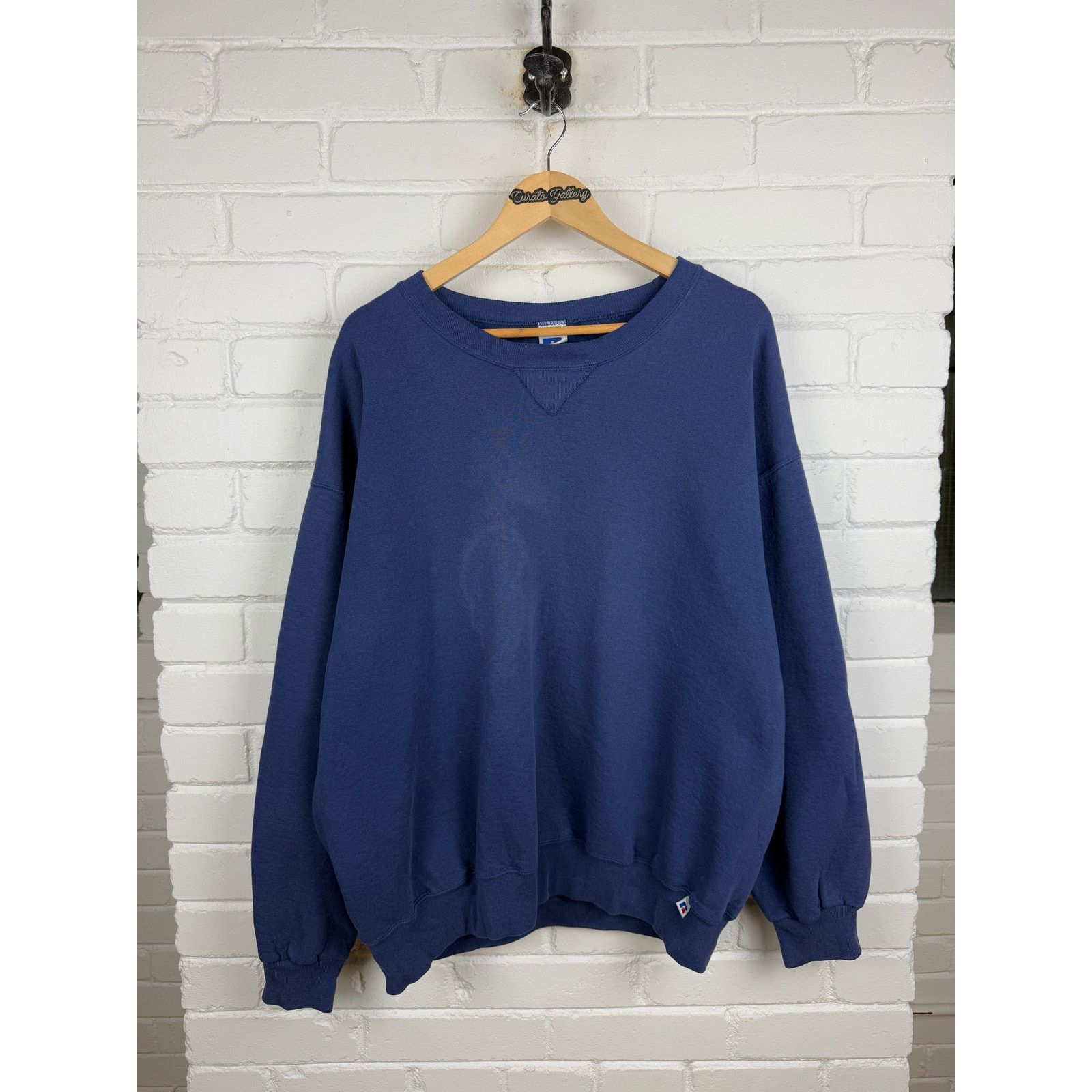 Vintage Vintage Russell Athletic Crewneck Sweatshirt XXL Faded Blue Size US XXL / EU 58 / 5 - 1 Thumbnail