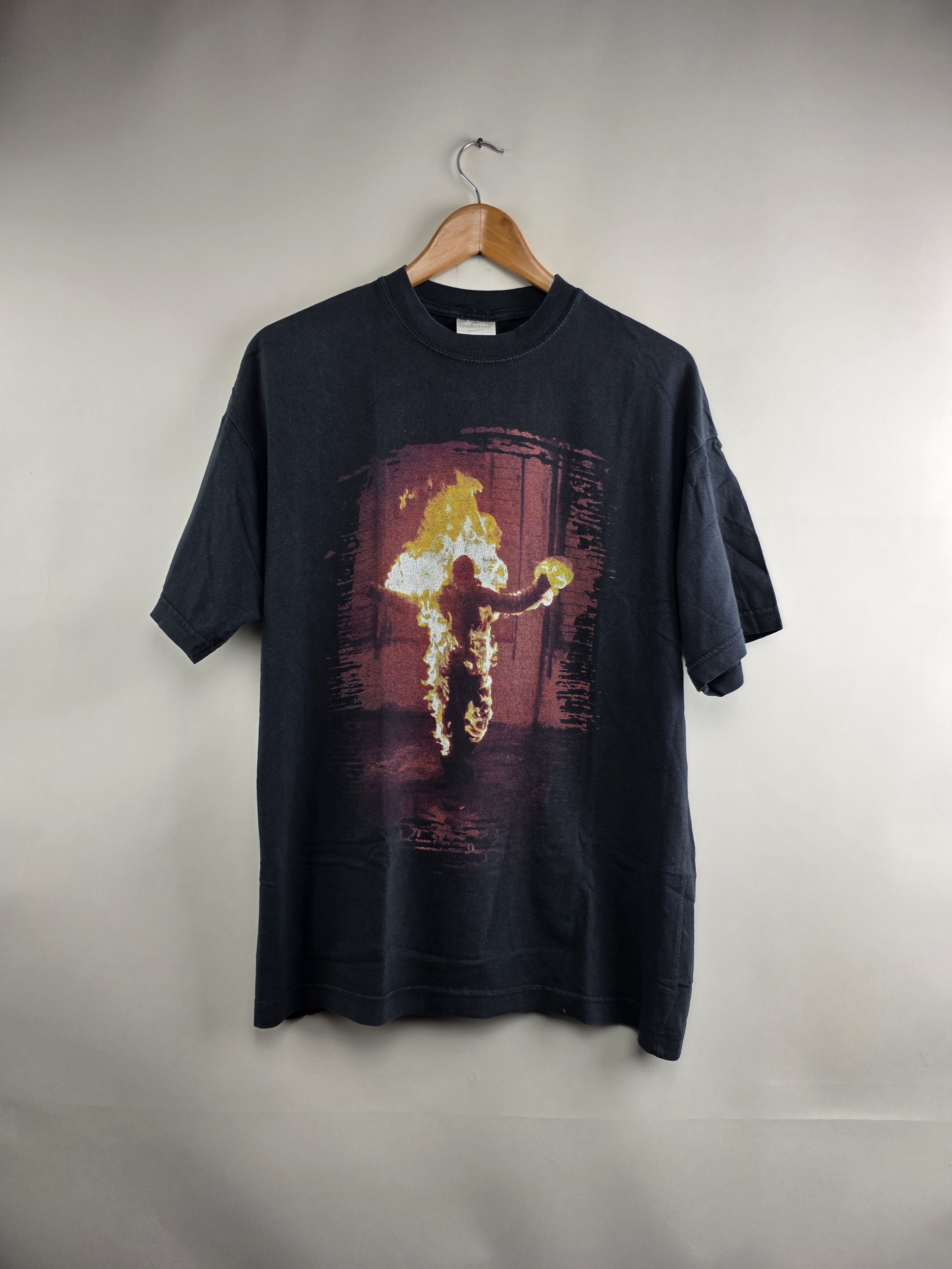 Band Tees × Vintage 90s Rammstein Burning man L 21.5" 27.5" Size US L / EU 52-54 / 3 - 7 Thumbnail