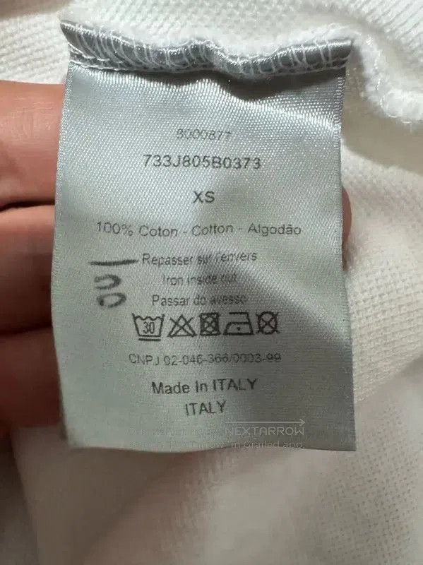 Dior Dior Cotton Embroidered Logo T-Shirt . Size XS / US 0-2 / IT 36-38 - 5 Thumbnail