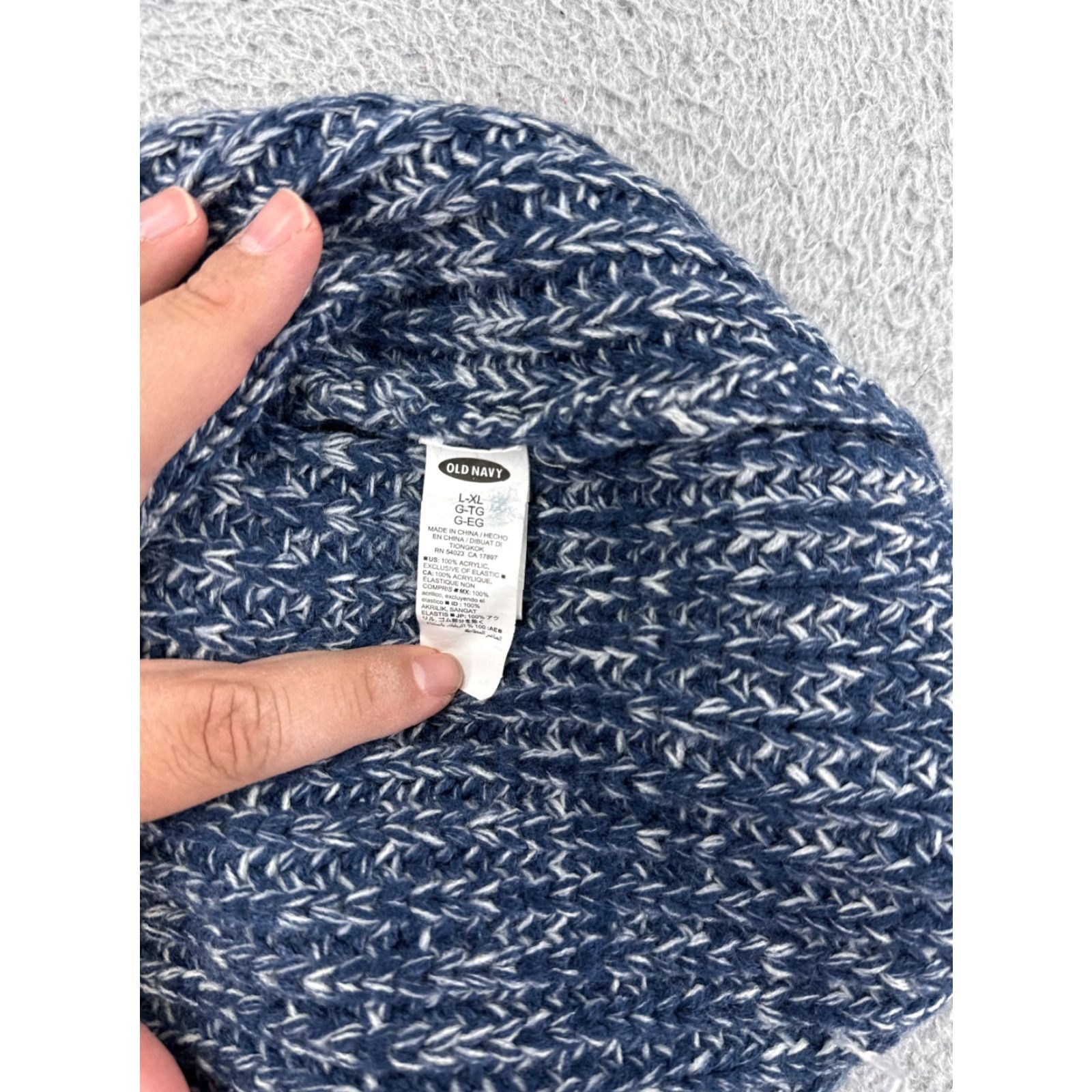 Old Navy Old Navy Beanie Toque Womens One Size Blue Knit 100% Acrylic Winter Snow Warm Size ONE SIZE - 5 Thumbnail