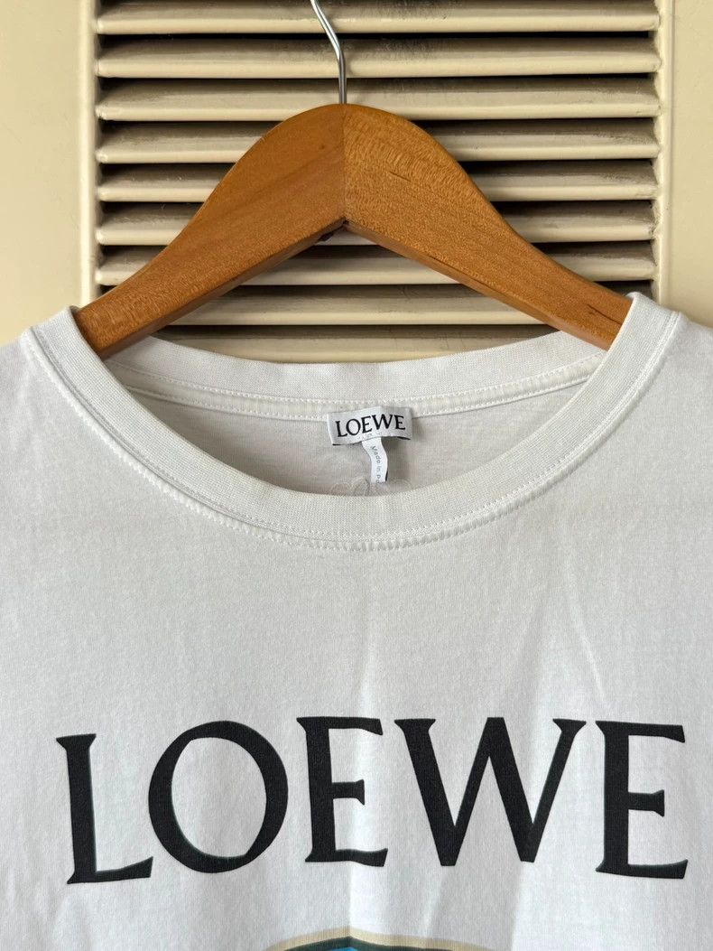 Loewe LOEWE White Short Sleeve T-Shirt with Round Neck and Front Size S / US 4 / IT 40 - 3 Thumbnail