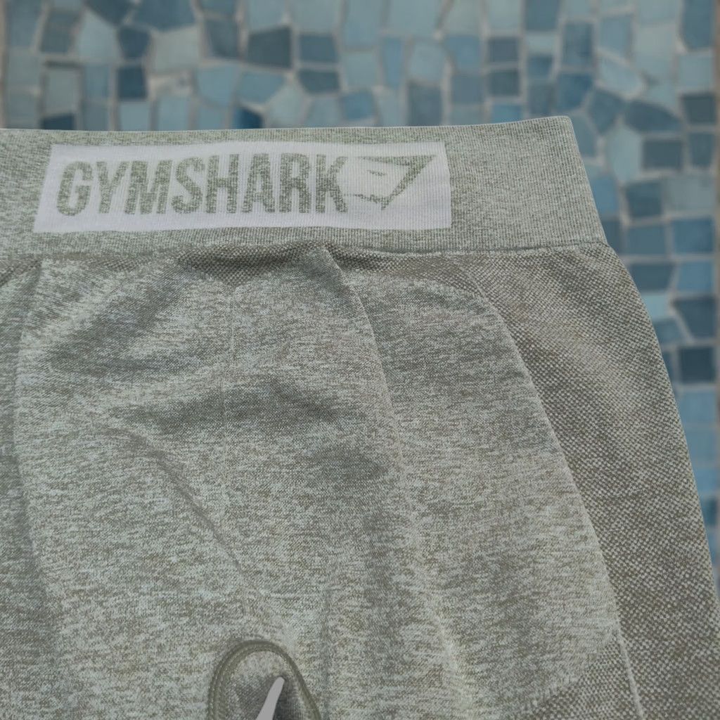 Gymshark Leggings Womens Size Small Pale Olive High Waisted Fitted Pants Flex in Green, Women's (Size 28)