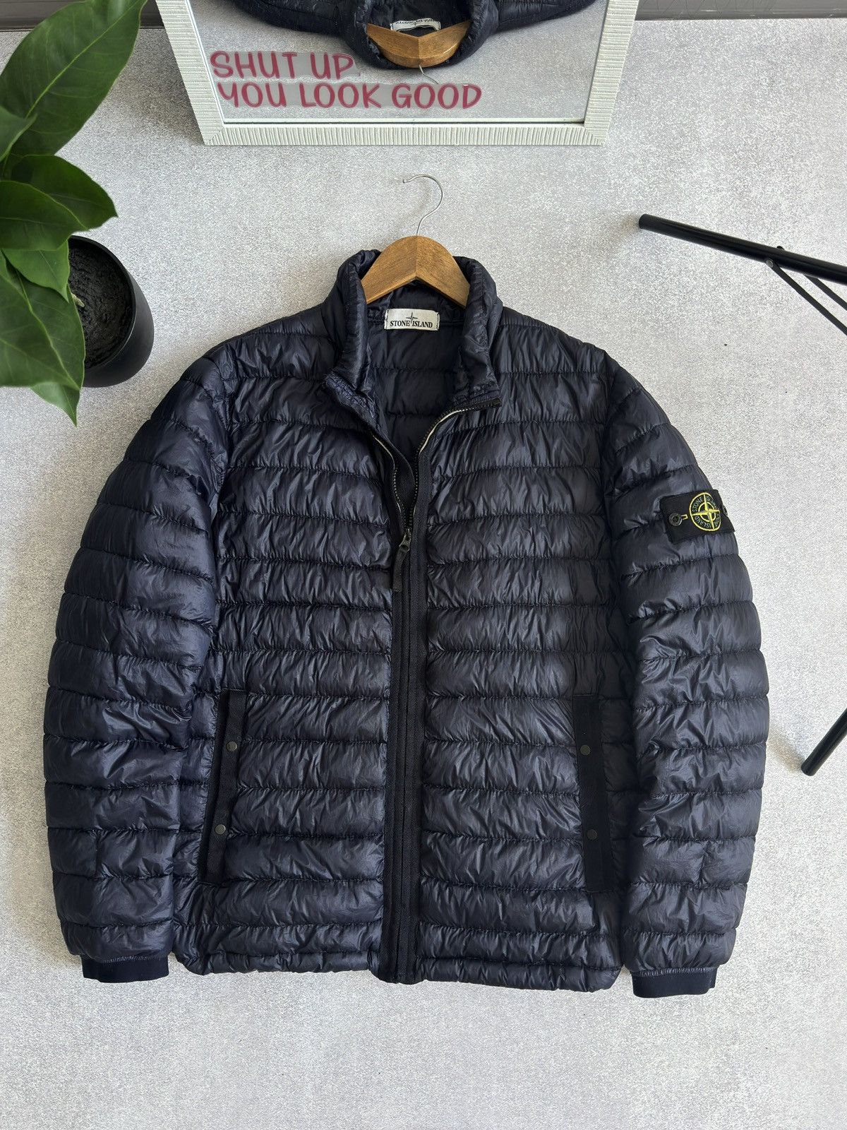 Stone Island Vintage Stone Island Garment Dyed Micro Down Puffer Jacket Size US XL / EU 56 / 4 - 1 Thumbnail