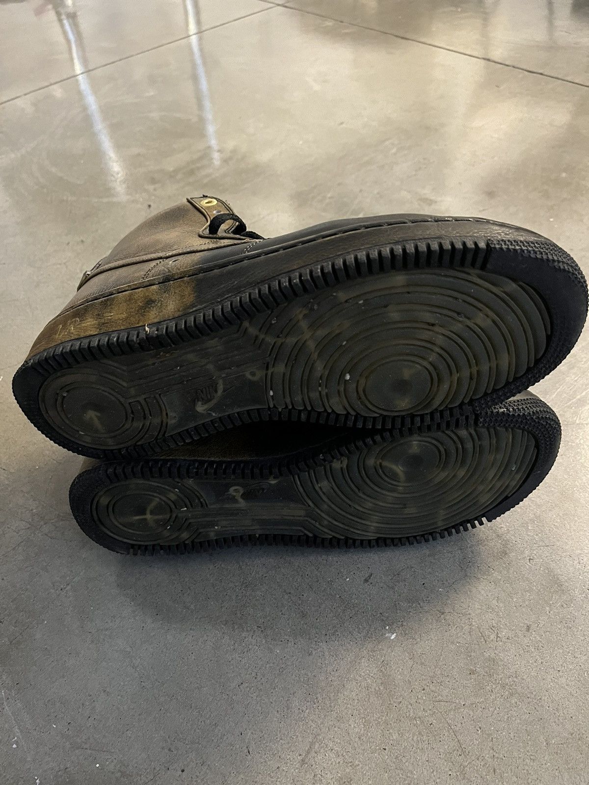 Nike × Pigalle Nike Pigalle Air Force 1 High Black Gold Size US 10 / EU 43 - 6 Thumbnail