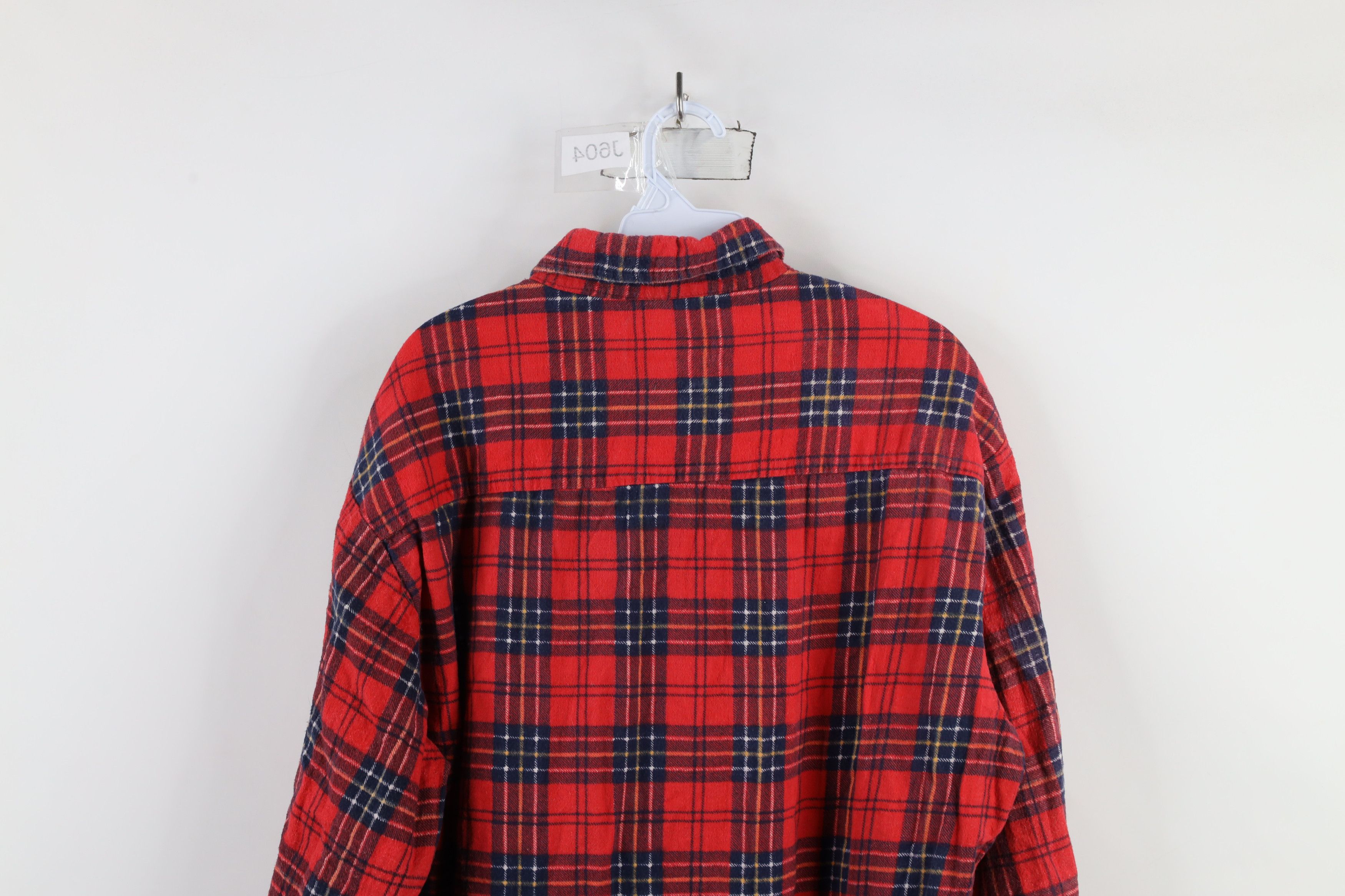 Vintage Vintage 90s Streetwear Flannel Collared Button Shirt Plaid Size US XL / EU 56 / 4 - 11 Thumbnail