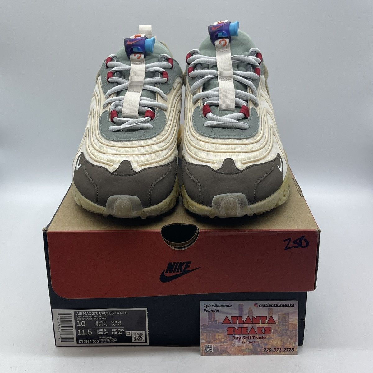 Nike Travis Scott x air max 270 cactus trail Size US 10 / EU 43 - 2 Thumbnail