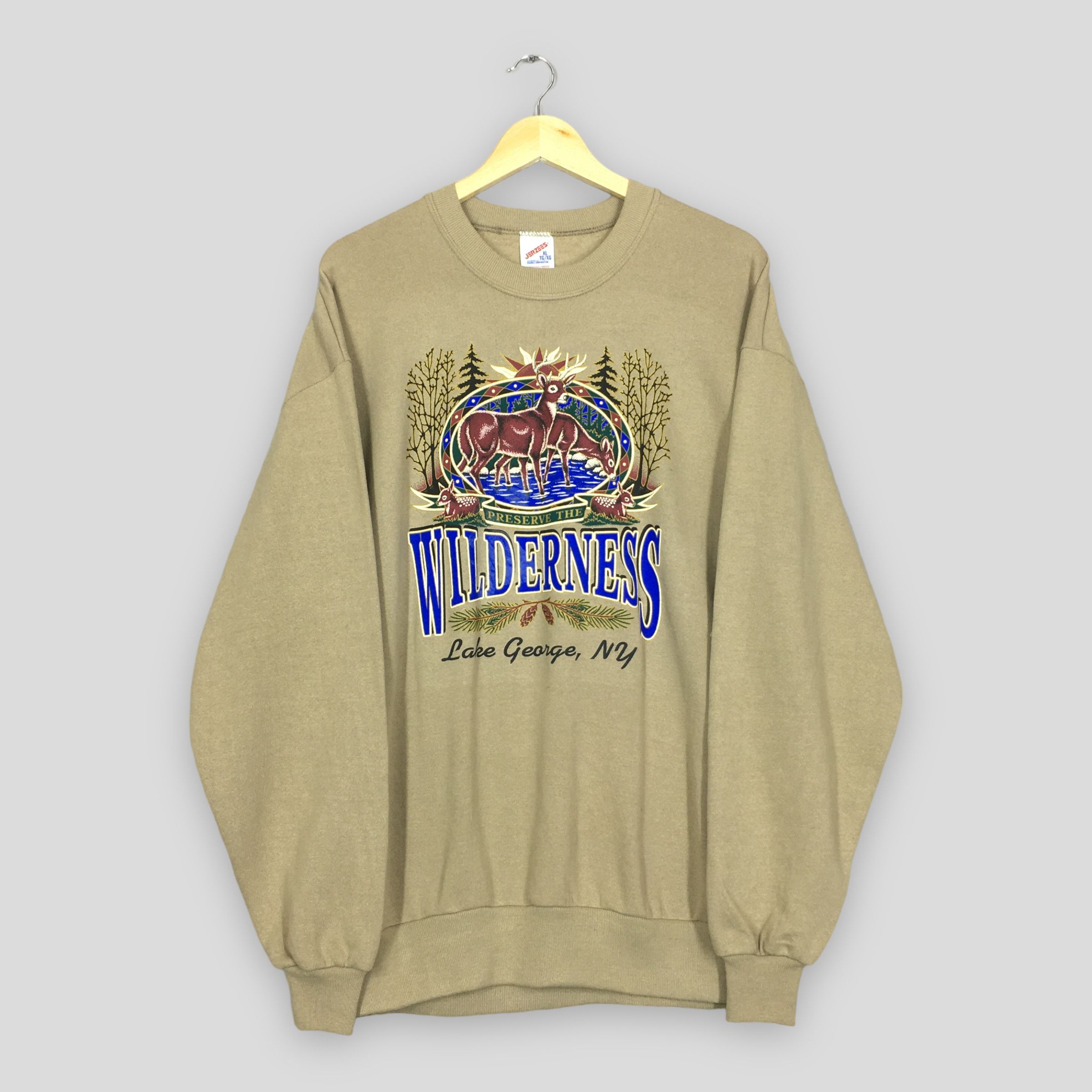Habitat Vintage 90s Whitetail Deer Wildlife Brown Sweatshirt XLarge Size US XL / EU 56 / 4 - 1 Thumbnail