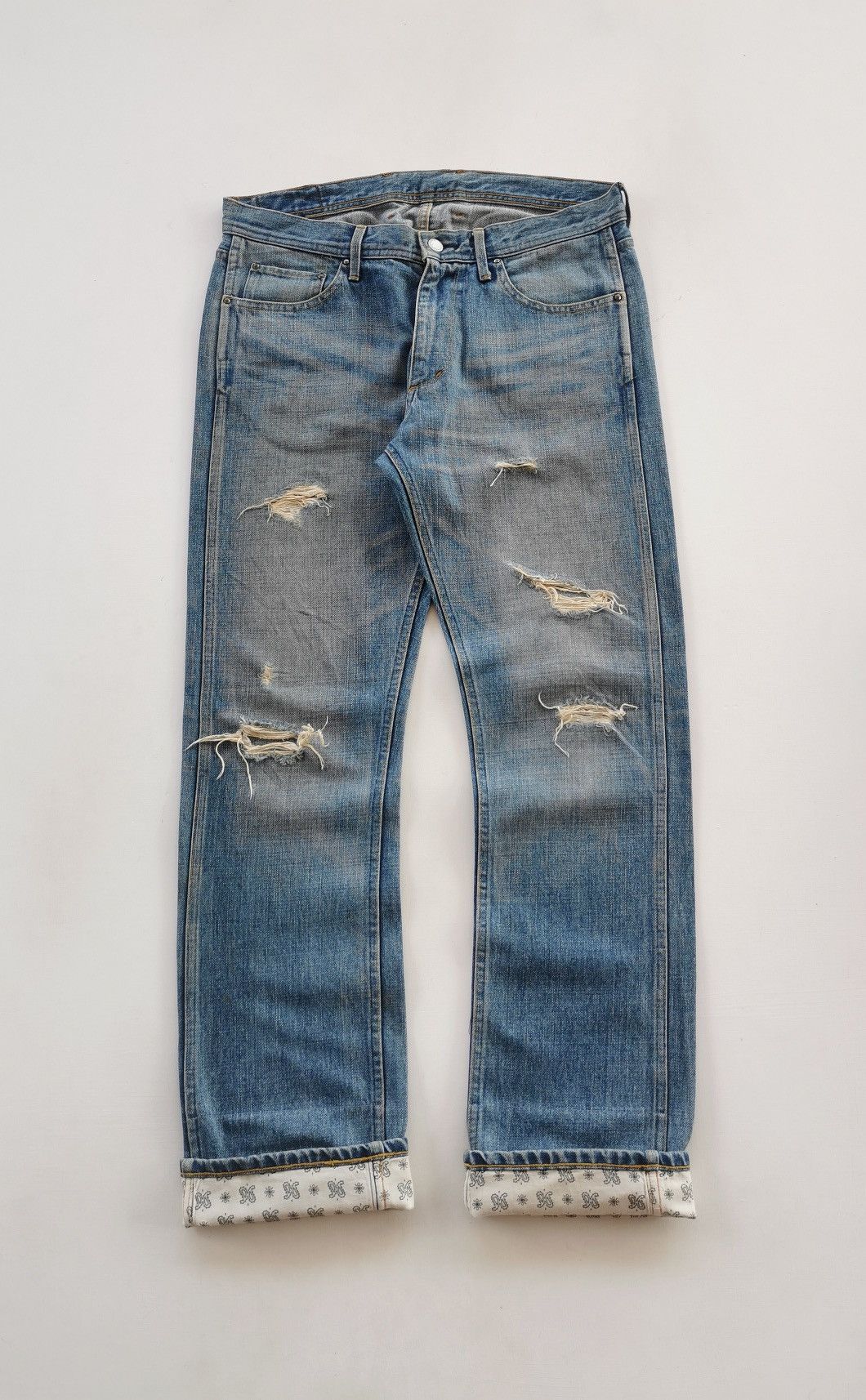 Japanese Brand Paisley Pat Monkey Time United Arrows Japan Jeans Size US 33 - 1 Thumbnail