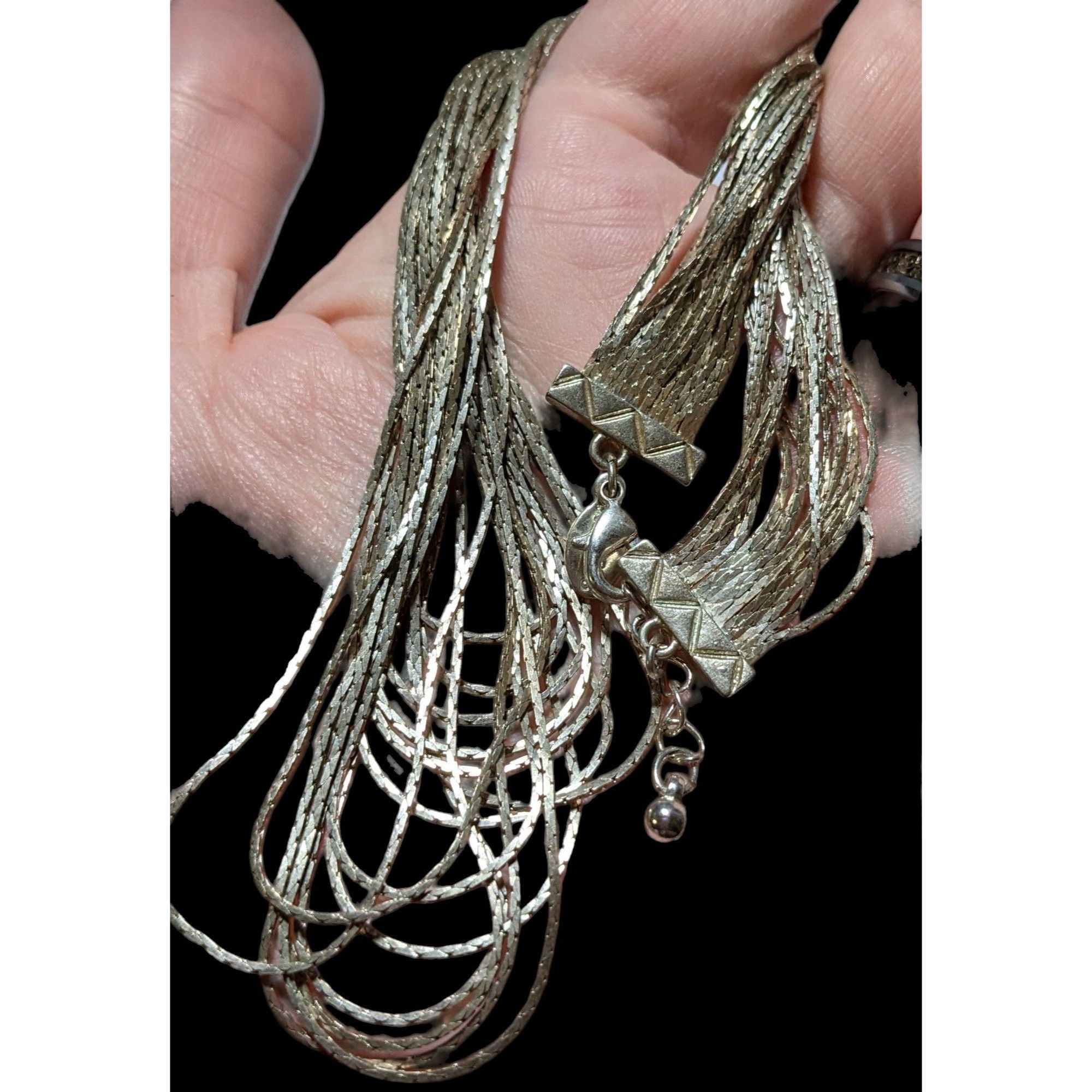 Express Express Multilayer Silver Chain Necklace Size ONE SIZE - 5 Thumbnail