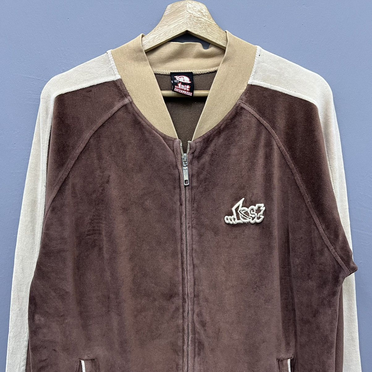 Lost Enterprises Vintage Y2K Lost Enterprises Skateboards Velour Track Jacket Size US M / EU 48-50 / 2 - 3 Thumbnail