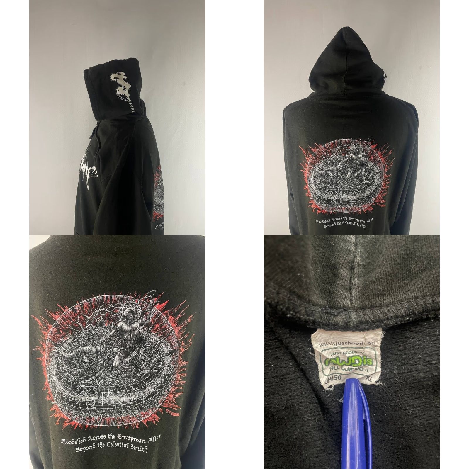 Vintage All We Do Is Hoodie Mens XL Black Cotton Polyester Fleece Full Zipper Pockets Logo Zipper Vintage No Size US XL / EU 56 / 4 - 9 Thumbnail
