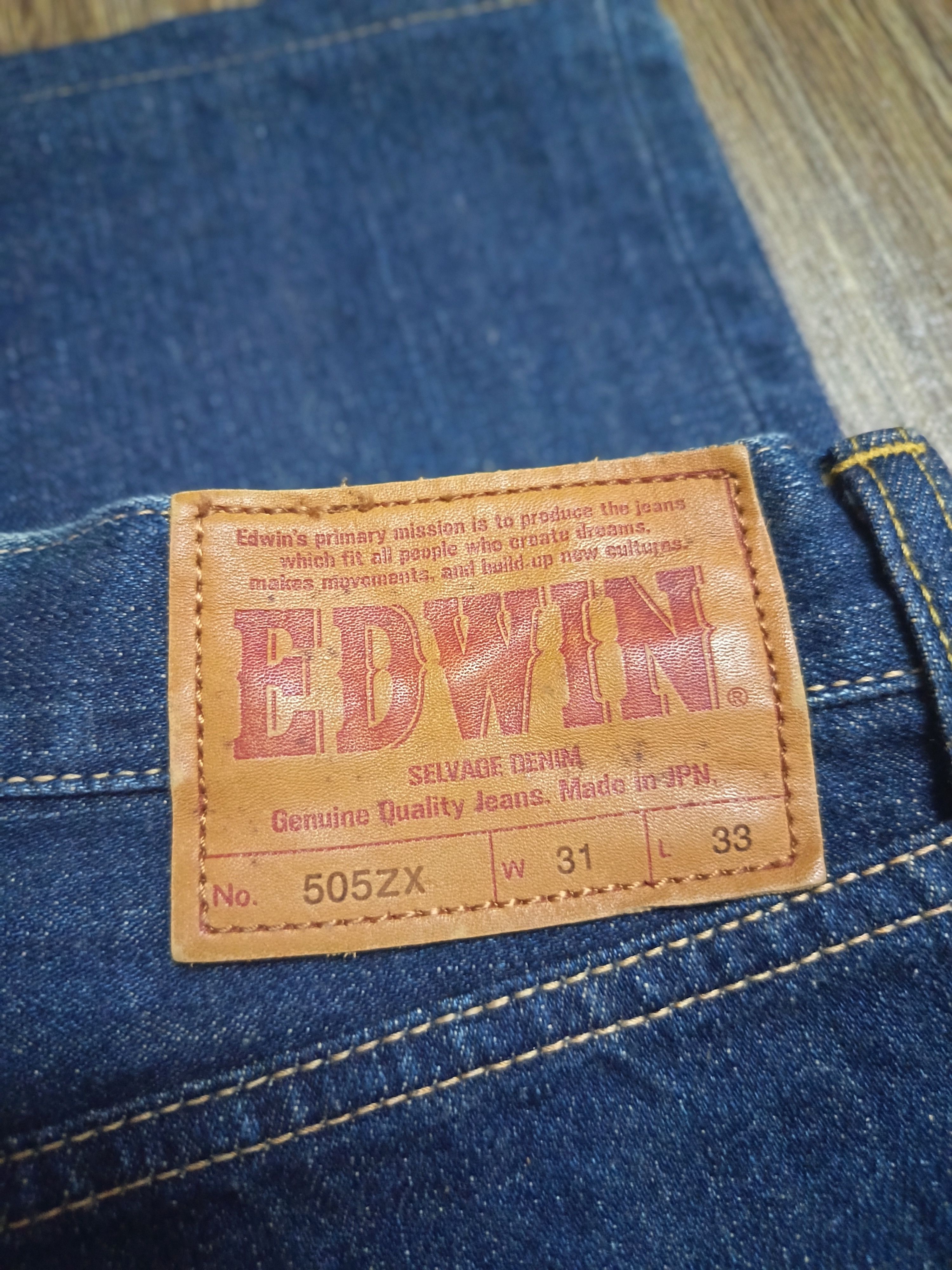Edwin Edwin 505zx mudwash baggy selvegde Size US 31 - 11 Thumbnail