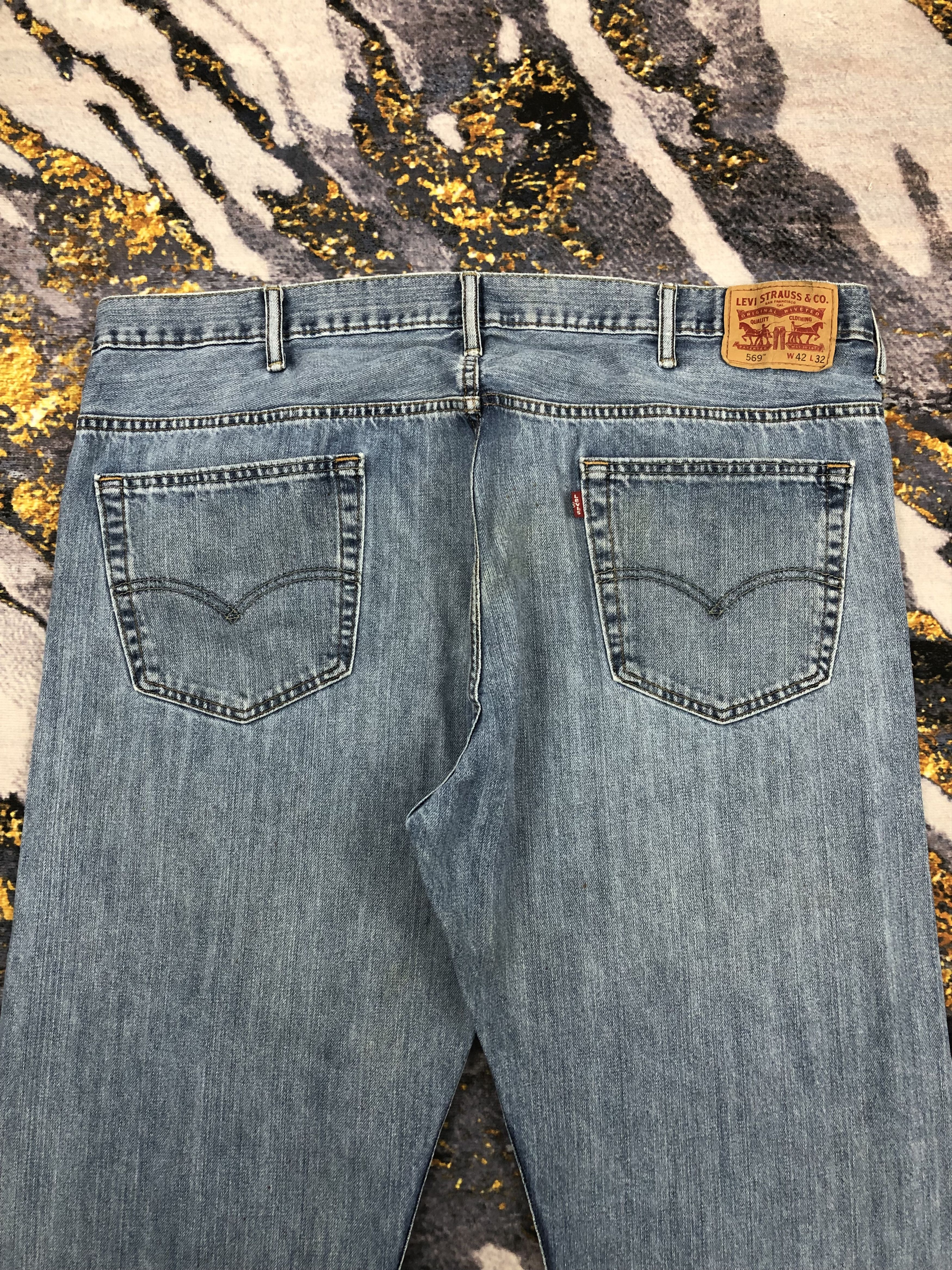 Levi's Vintage Levis 569 Blue Denim Jeans DPP0188 Size US 44 / EU 60 - 4 Thumbnail