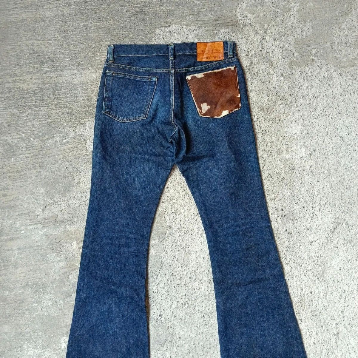 Other 🔥Rare🔥TJ-3 cow leather pocket perfect flare tokyo denim Size US 30 / EU 46 - 2 Thumbnail
