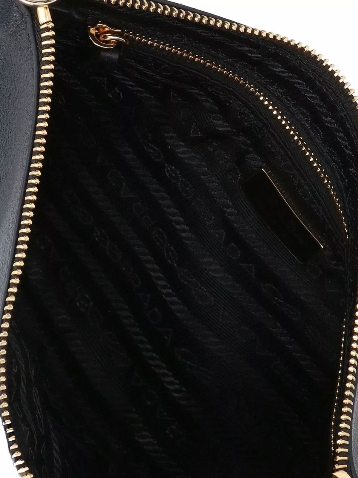 Prada PRADA $1890 Black Leather Pouch New And Authentic Size ONE SIZE - 4 Thumbnail